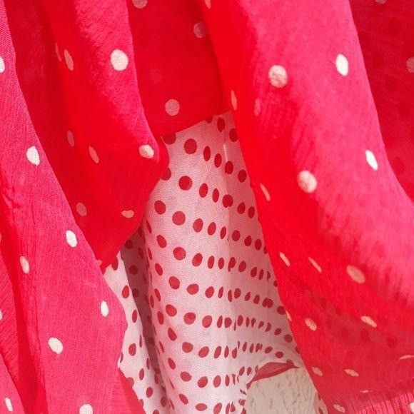 Anne Klein Vtg Anne Klein Silk Skirt Sz 8P Red Polka Dot Coquette Rocka Size 30" / US 8 / IT 44 - 5 Thumbnail