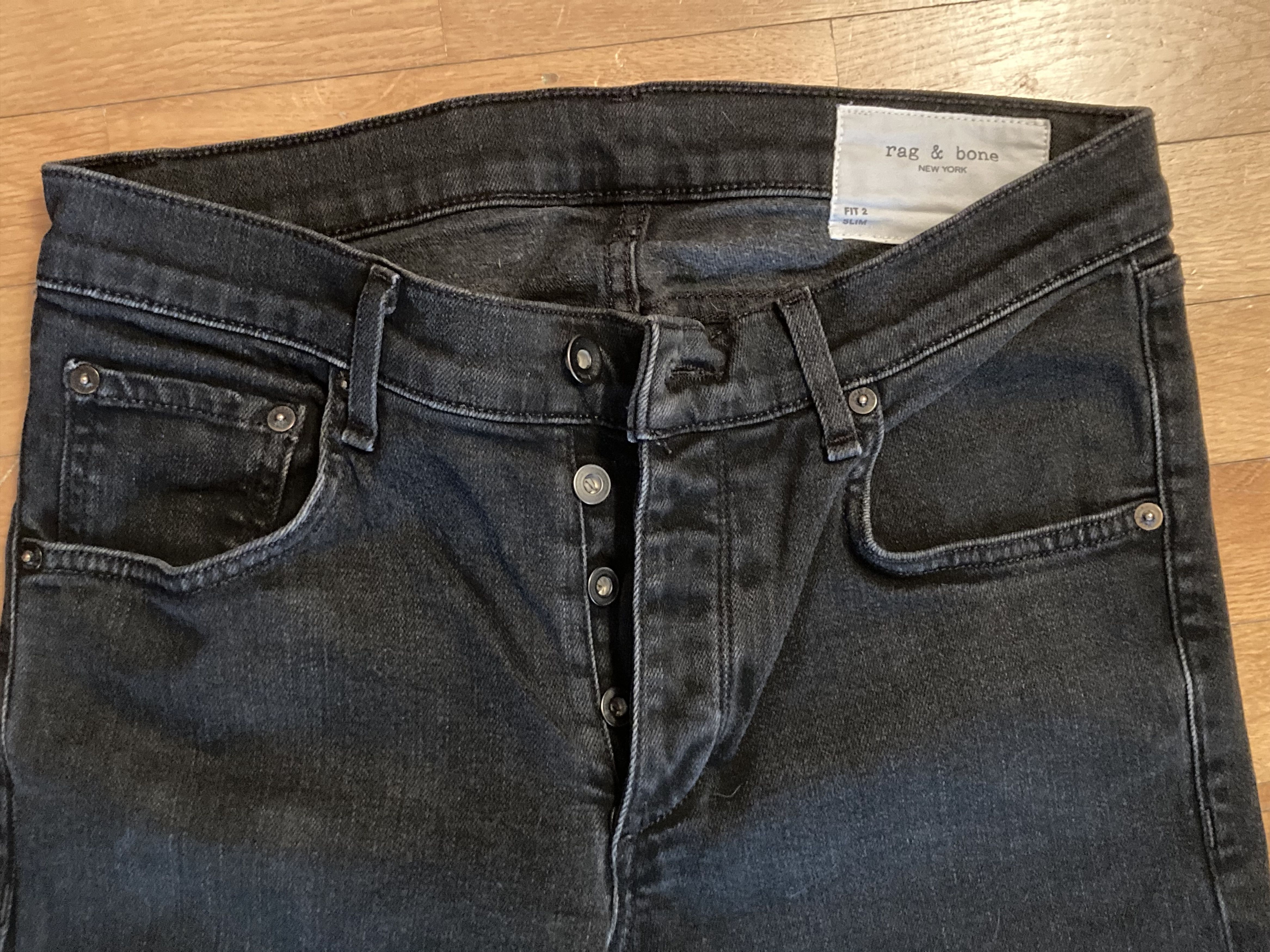 Rag & Bone RAG & BONE denim jeans fit 2 black wash size 32/48 Size US 32 / EU 48 - 2 Thumbnail