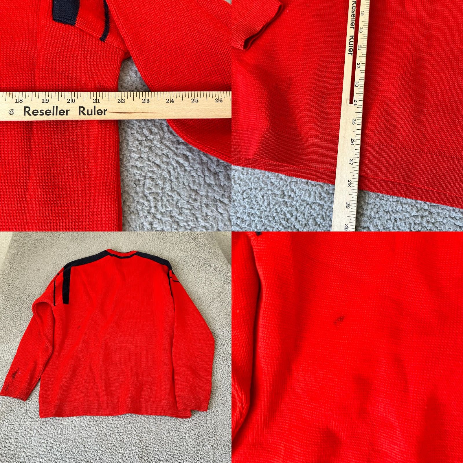 Sears VINTAGE Sears Sweater Mens XL Red Wool Knit Crew Neck Pullover Golf Athletic 100% Size US XL / EU 56 / 4 - 8 Thumbnail
