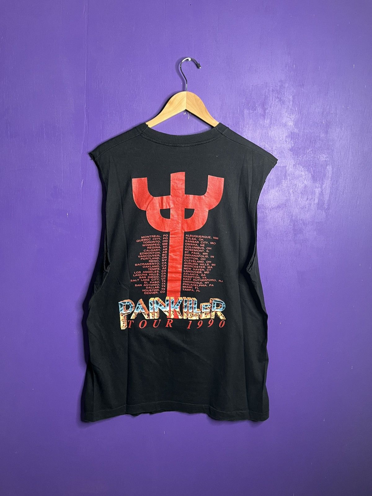 Band Tees × Vintage Vintage 1990 Judas Priest painkiller tour tank top Size US XL / EU 56 / 4 - 2 Thumbnail