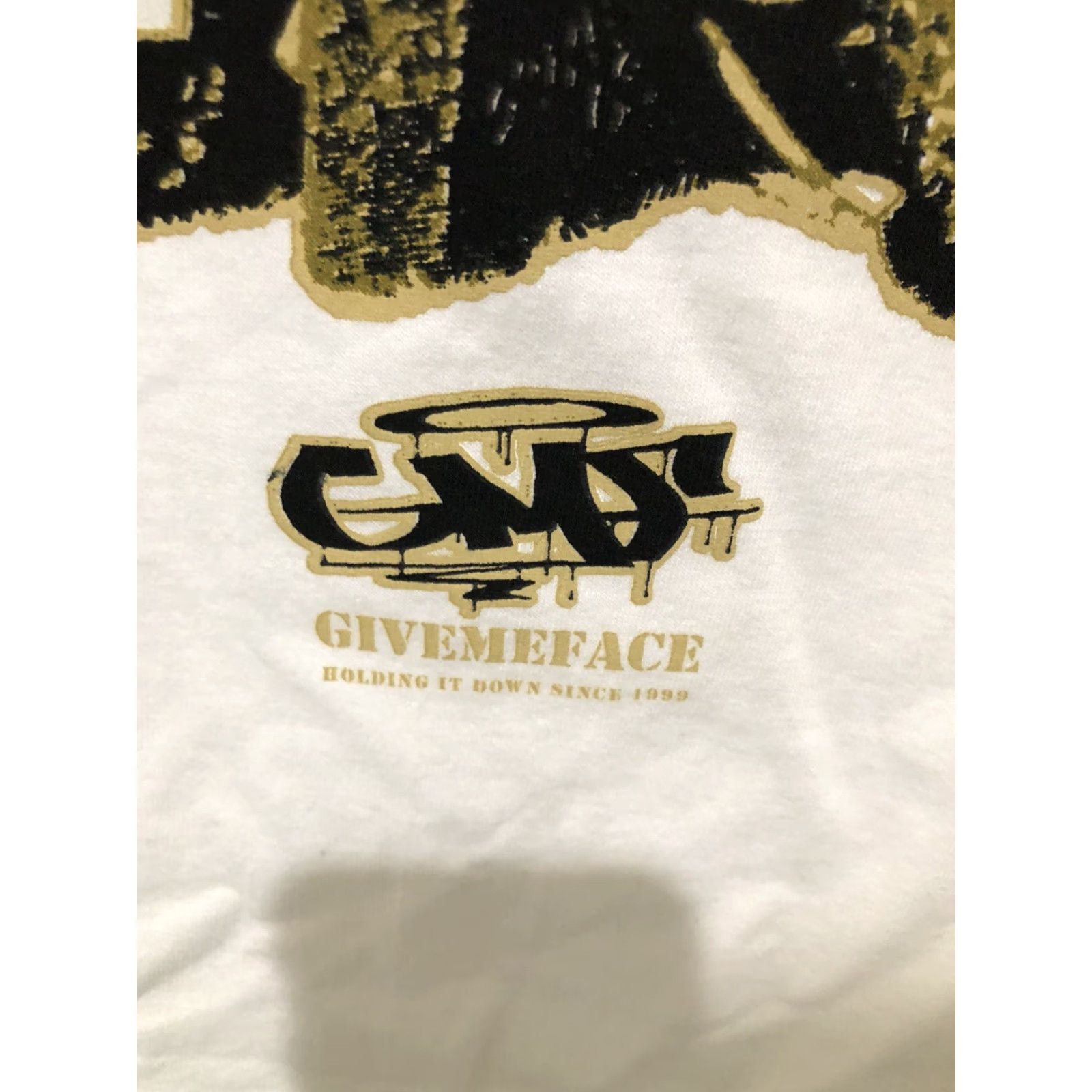 Vintage VINTAGE GiveMeFace Soul Patrol T-Shirt 3XL White Cotton Crew Neck Short Sleeve Hip Hop Streetwear Wu Tang Men T-Shirt Size US XXL / EU 58 / 5 - 5 Thumbnail
