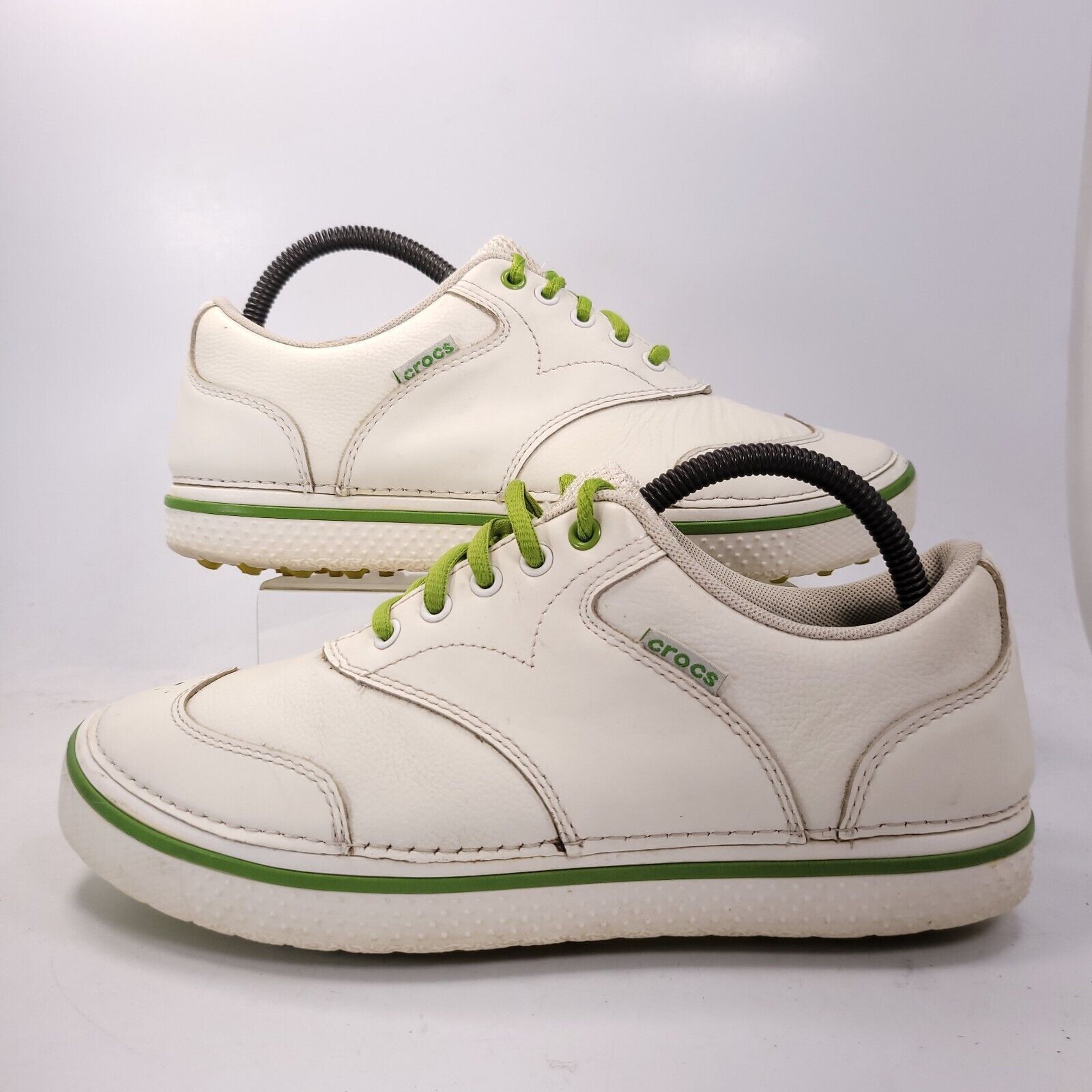 Crocs Crocs Athletic Leather Golf Shoe Mens Size 8 White Green Size US 8 / EU 41 - 5 Thumbnail