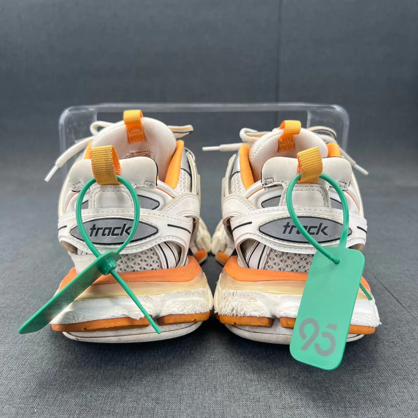 Balenciaga Balenciaga Track White Orange 37 Good Condition Size US 7 / IT 37 - 4 Thumbnail