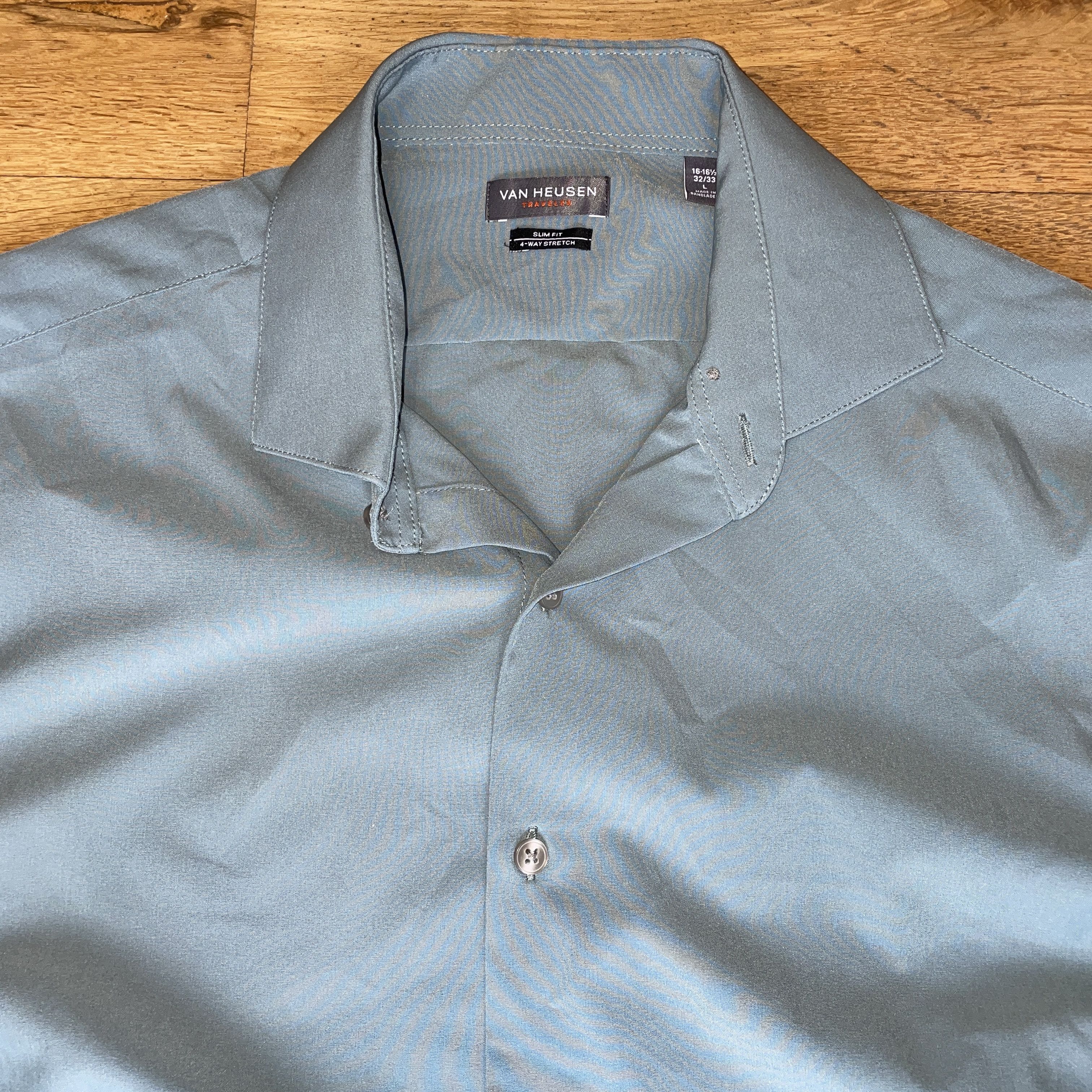 Van Heusen Van Heusen Traveller Men's Elegant Fashion Shirt Size XL Size US XL / EU 56 / 4 - 3 Thumbnail