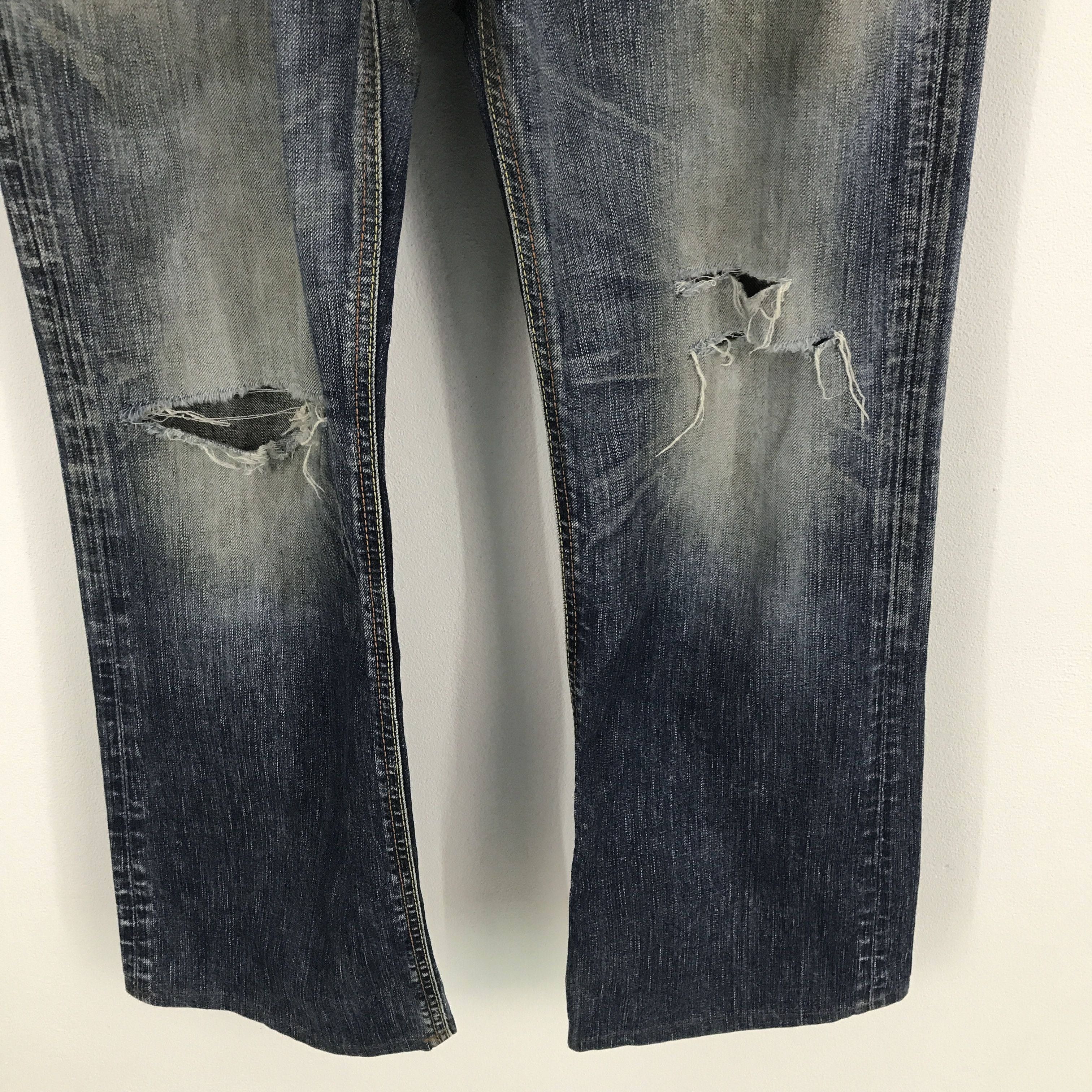Edwin × Japanese Brand Rare edwin blue trip 503 distressed denim Jeans Size US 32 / EU 48 - 3 Thumbnail