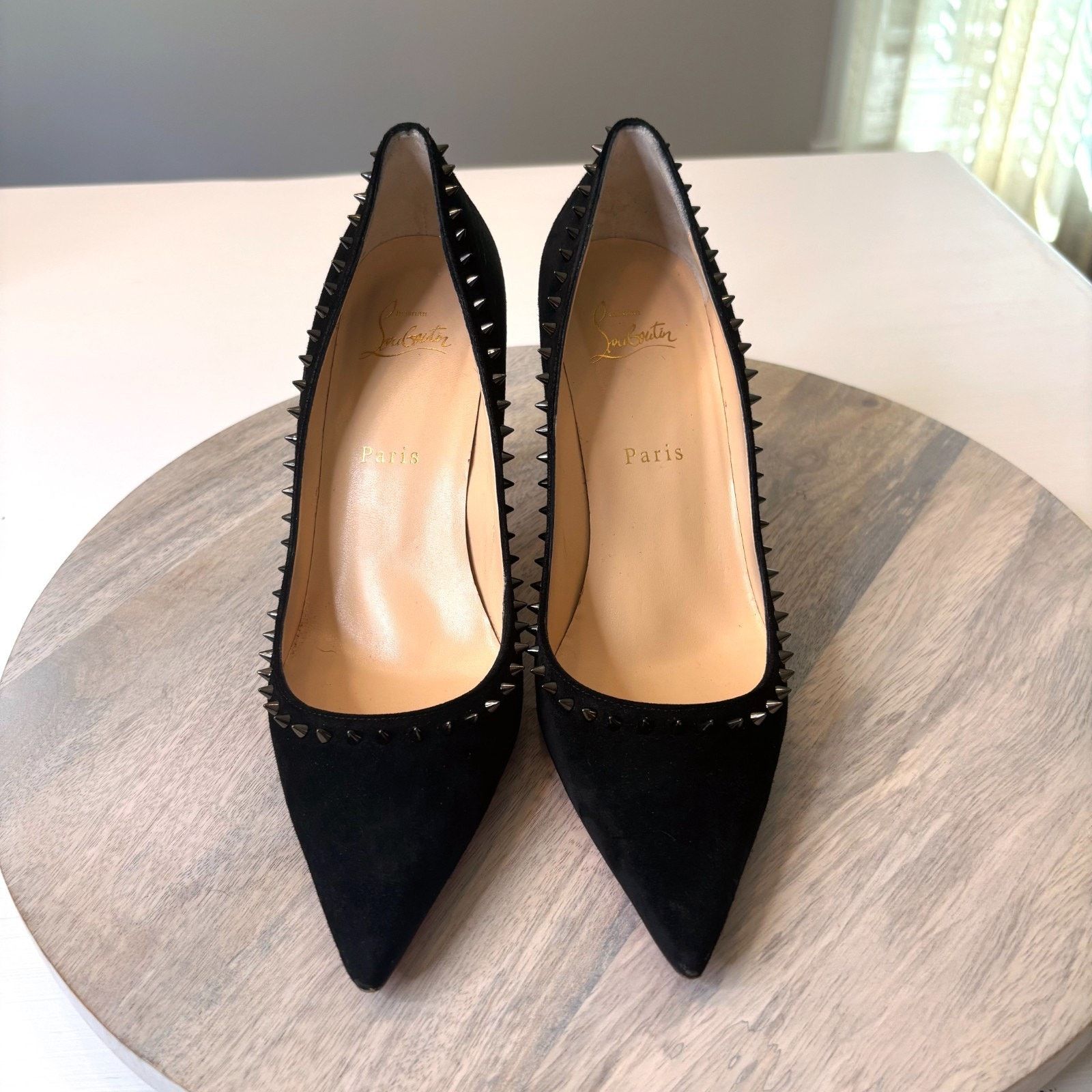 Christian Louboutin Christian Louboutin Follies Black Red Sole Heels Sz 8.5 Size US 8.5 / IT 38.5 - 5 Thumbnail