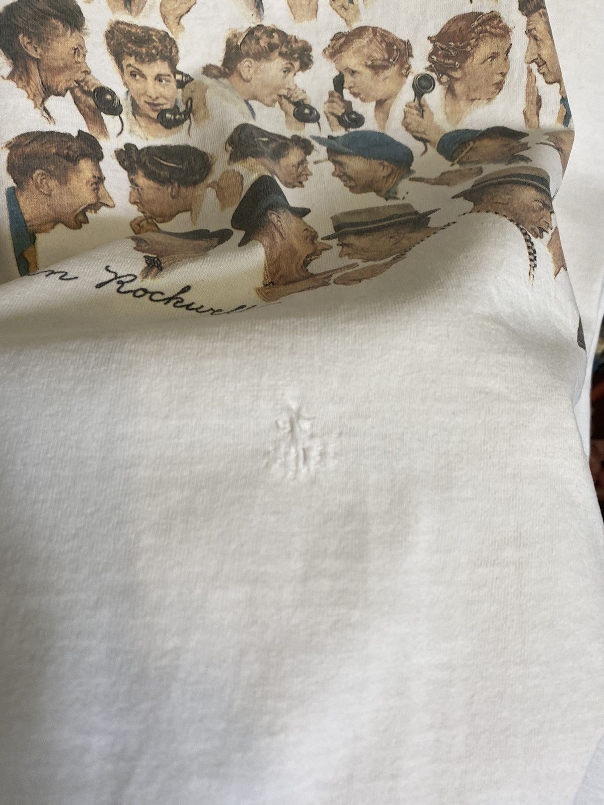Vintage Vintage 90s Norman Rockwell art Tee Shirt Distressed Size US XL / EU 56 / 4 - 6 Thumbnail