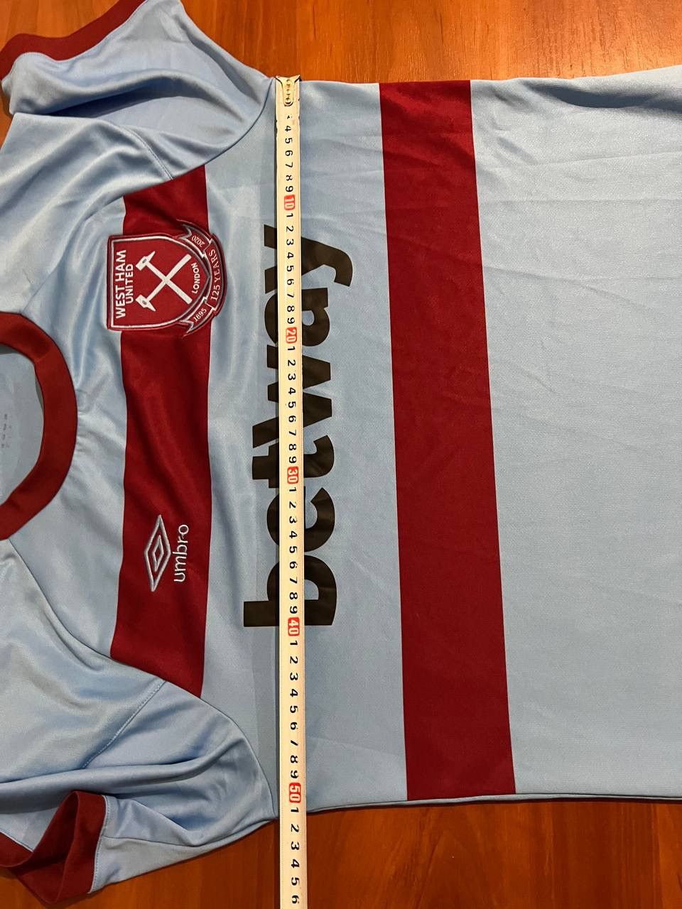 Umbro 2020/21 WEST HAM UNITED AWAY SOCCER JERSEY FOOTBALL SHIRT L Size US L / EU 52-54 / 3 - 14 Thumbnail