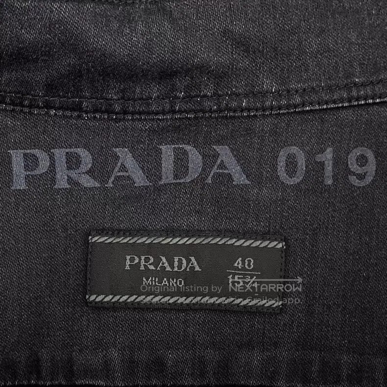 Prada Prada Black triangle cotton lapel single-breasted long-sle Size US XXS / EU 40 - 6 Thumbnail
