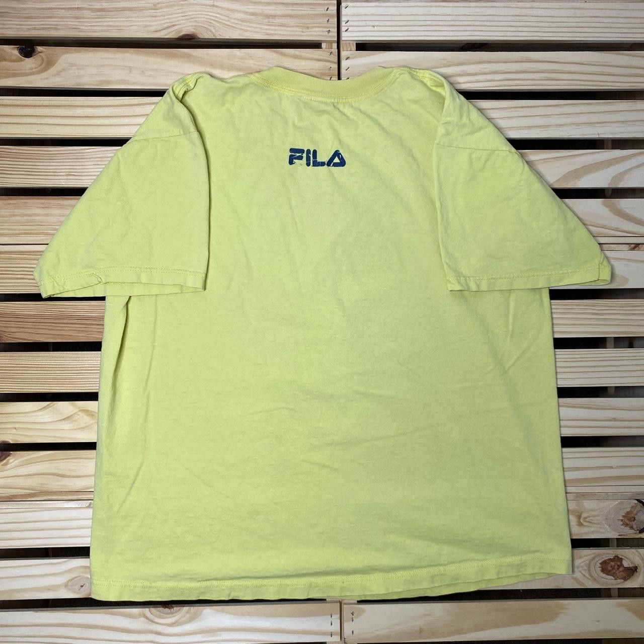 Fila Vintage FILA Yellow Tee Size Large Size US L / EU 52-54 / 3 - 2 Thumbnail