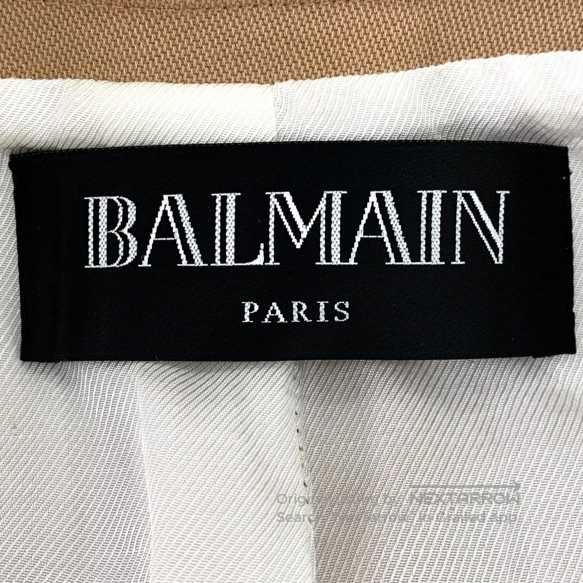 Balmain Balmain Brown Gold Button Cotton Jacket. Size XXS / US 00 / IT 34 - 6 Thumbnail
