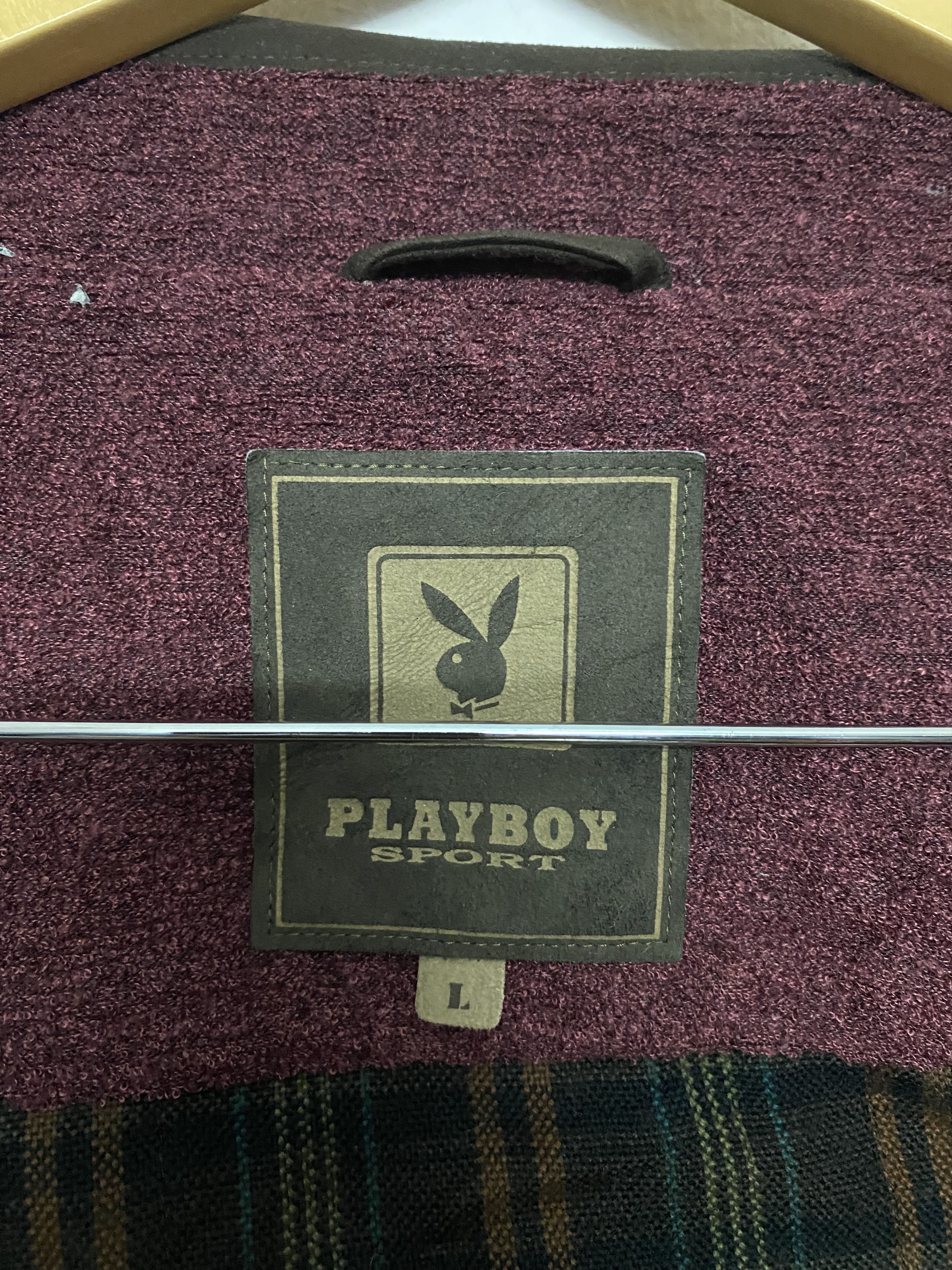 Playboy Vintage Playboy Sport Wool Barn Jacket Red Plaid Lined Size US L / EU 52-54 / 3 - 11 Thumbnail