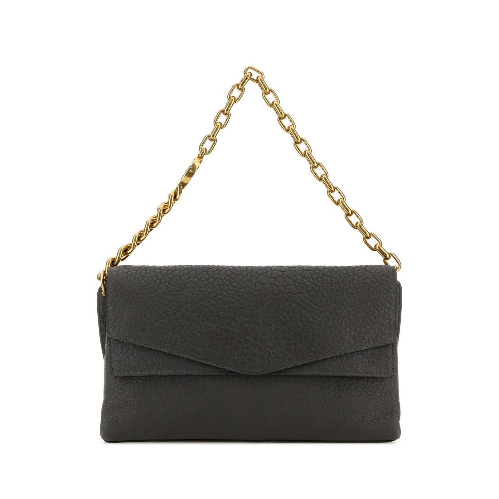 Gucci GUCCI Gray Leather With Chain Shoulder Bag New & Authentic Size ONE SIZE - 1 Thumbnail