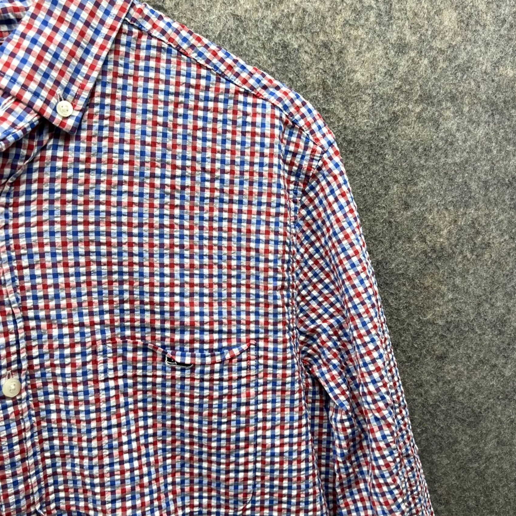 Vineyard Vines Vineyard Vines Shirt Men Medium Red Blue Check Button-Down Tucker VTG Size US M / EU 48-50 / 2 - 4 Thumbnail