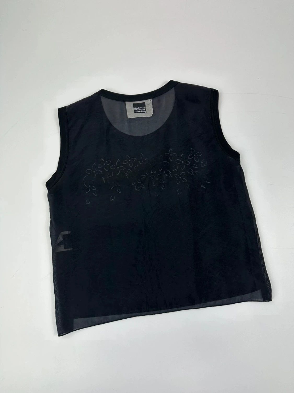 Marithe + Francois Girbaud Marithé + Francois Girbaud 90’s Black Flower Laser Cut Top Size US S / EU 44-46 / 1 - 7 Thumbnail