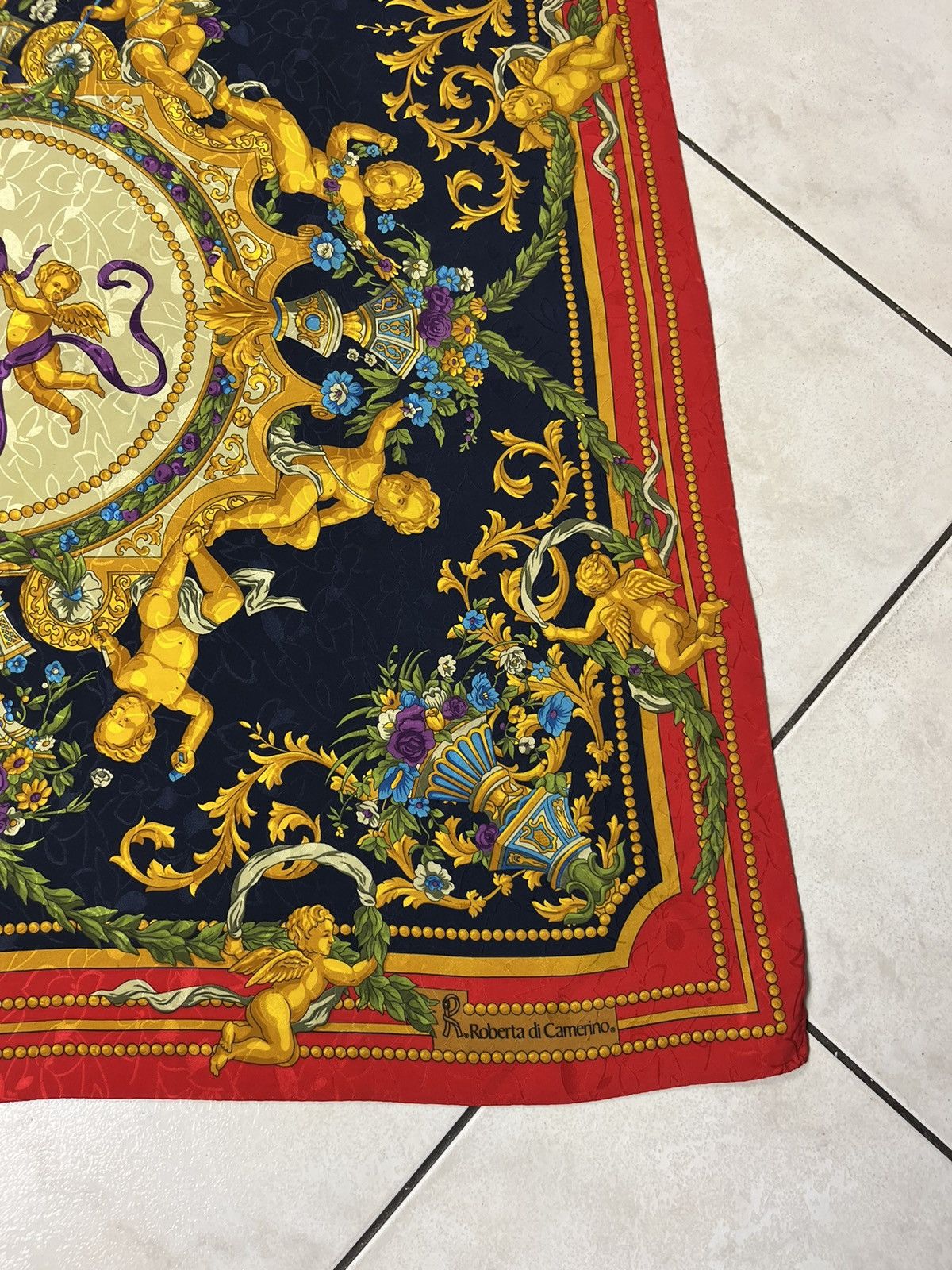 Designer × Roberta di Camerino × Vintage Vintage Roberta Di Camerino silk scarf handkerchief painted Size ONE SIZE - 7 Thumbnail