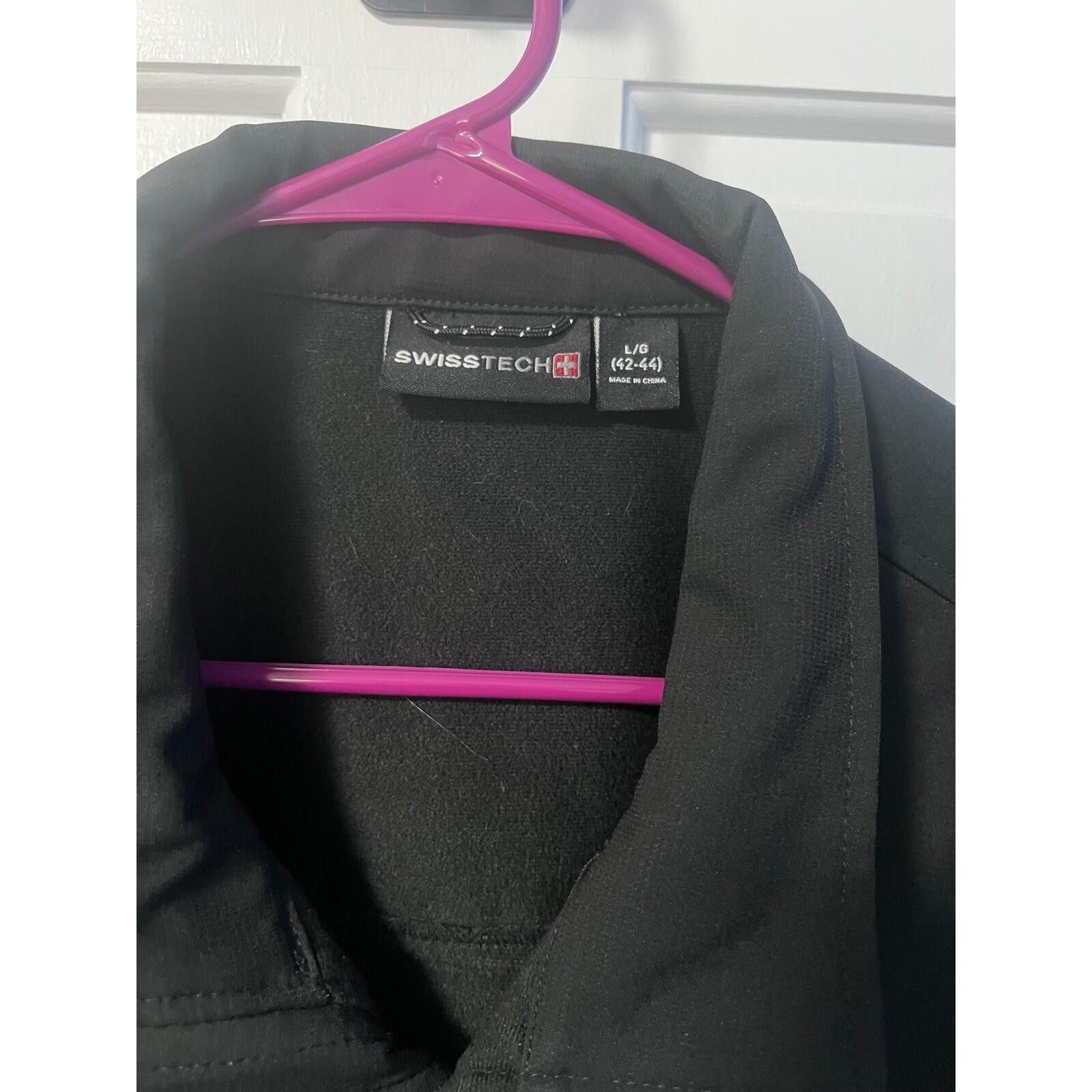 Other Swiss Tech Softshell Jacket Mens L Black Full Zip Stretch Size US L / EU 52-54 / 3 - 2 Thumbnail