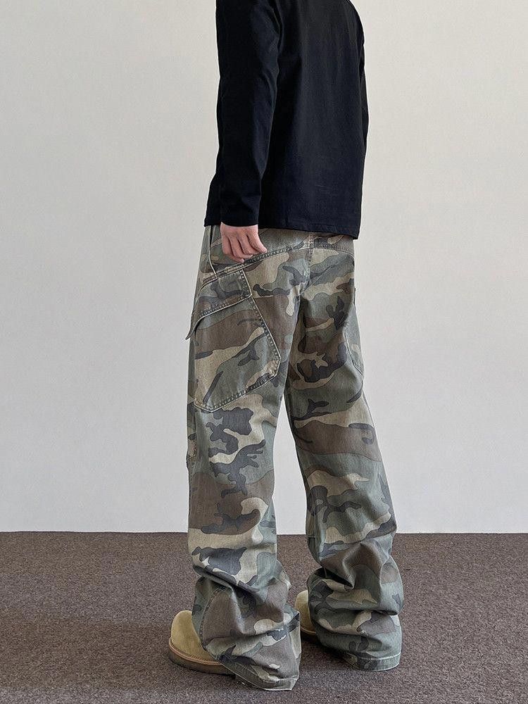Other Baggy Cargo Camo Stacked Pants, Wide Leg Pants Size US 29 - 3 Thumbnail