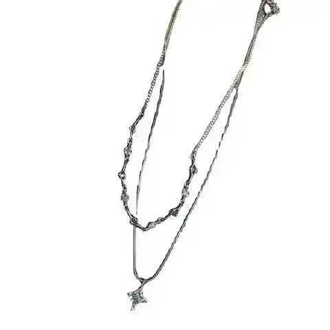 Jewelry Irregular Natural Liquid Lava Necklace Size ONE SIZE - 2 Thumbnail