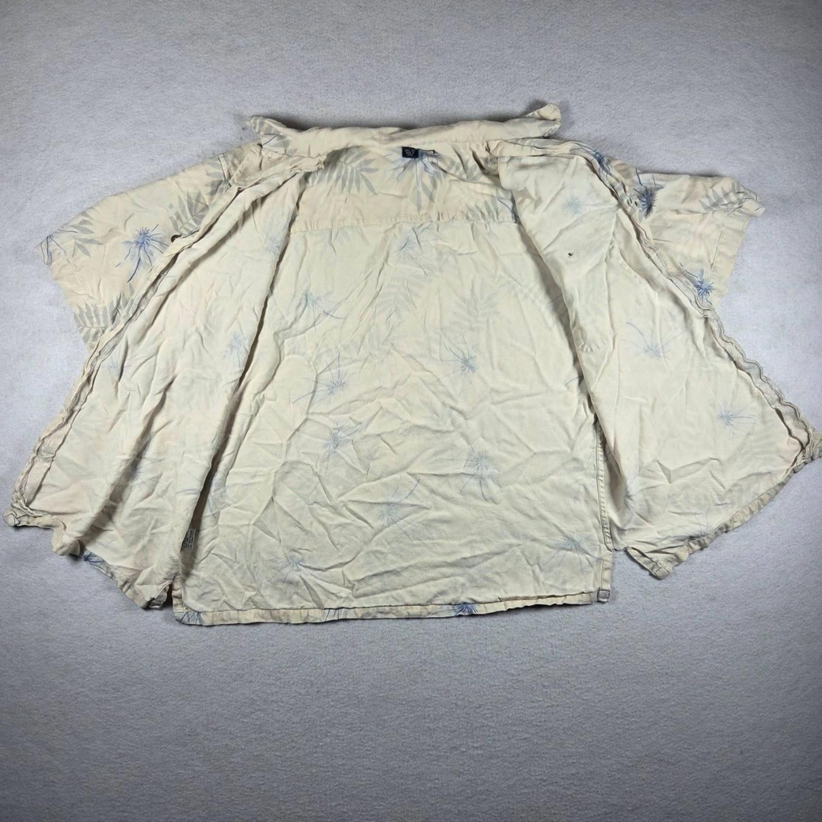 Tommy Bahama Tommy Bahama Men L Cream Tropical Leaf Print 100% Silk Size US L / EU 52-54 / 3 - 3 Thumbnail