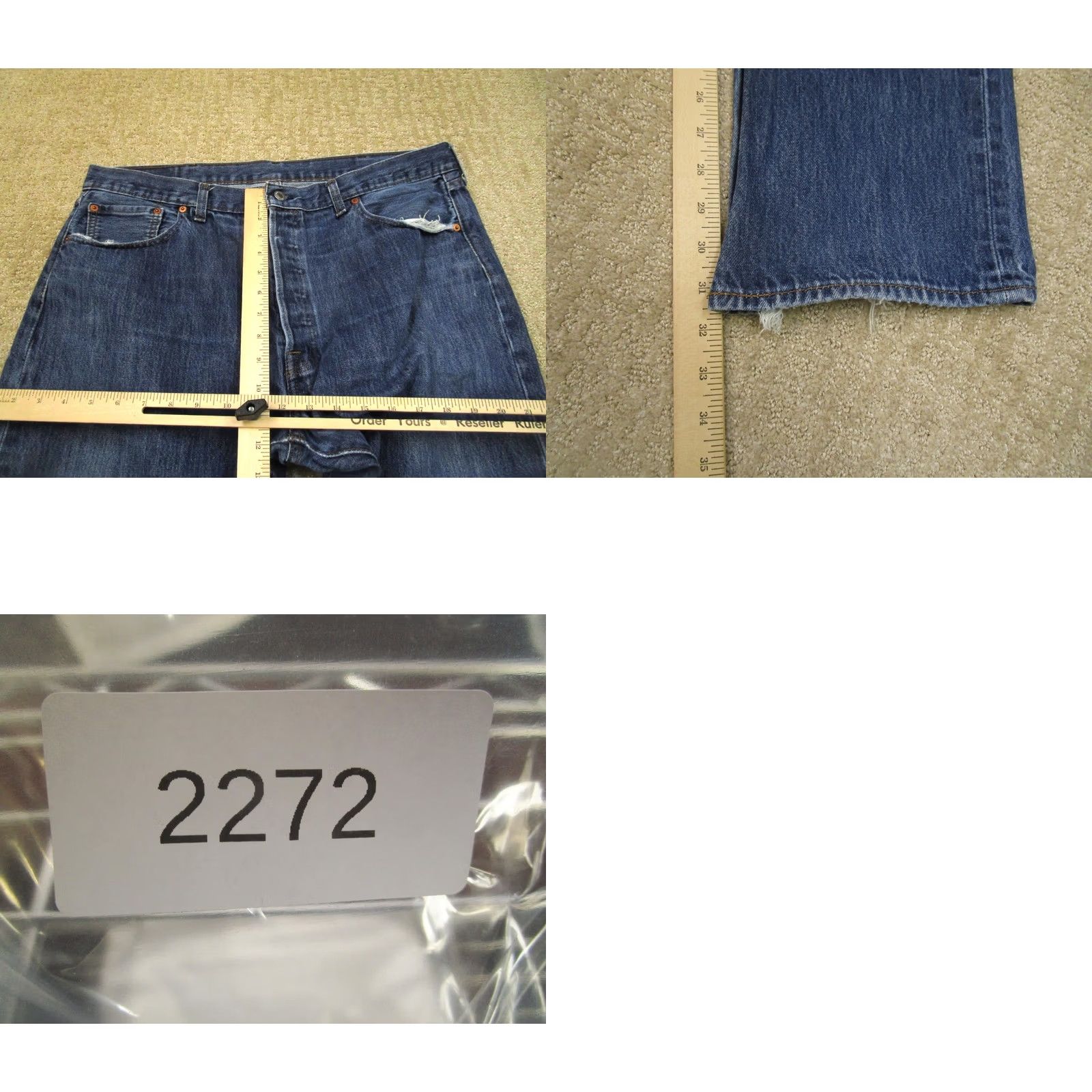 Levi's Levi's 501 Jeans Men Blue Dark Wash Regular Fit 40x32 Button Fly Vintage? No Size US 40 / EU 56 - 8 Thumbnail