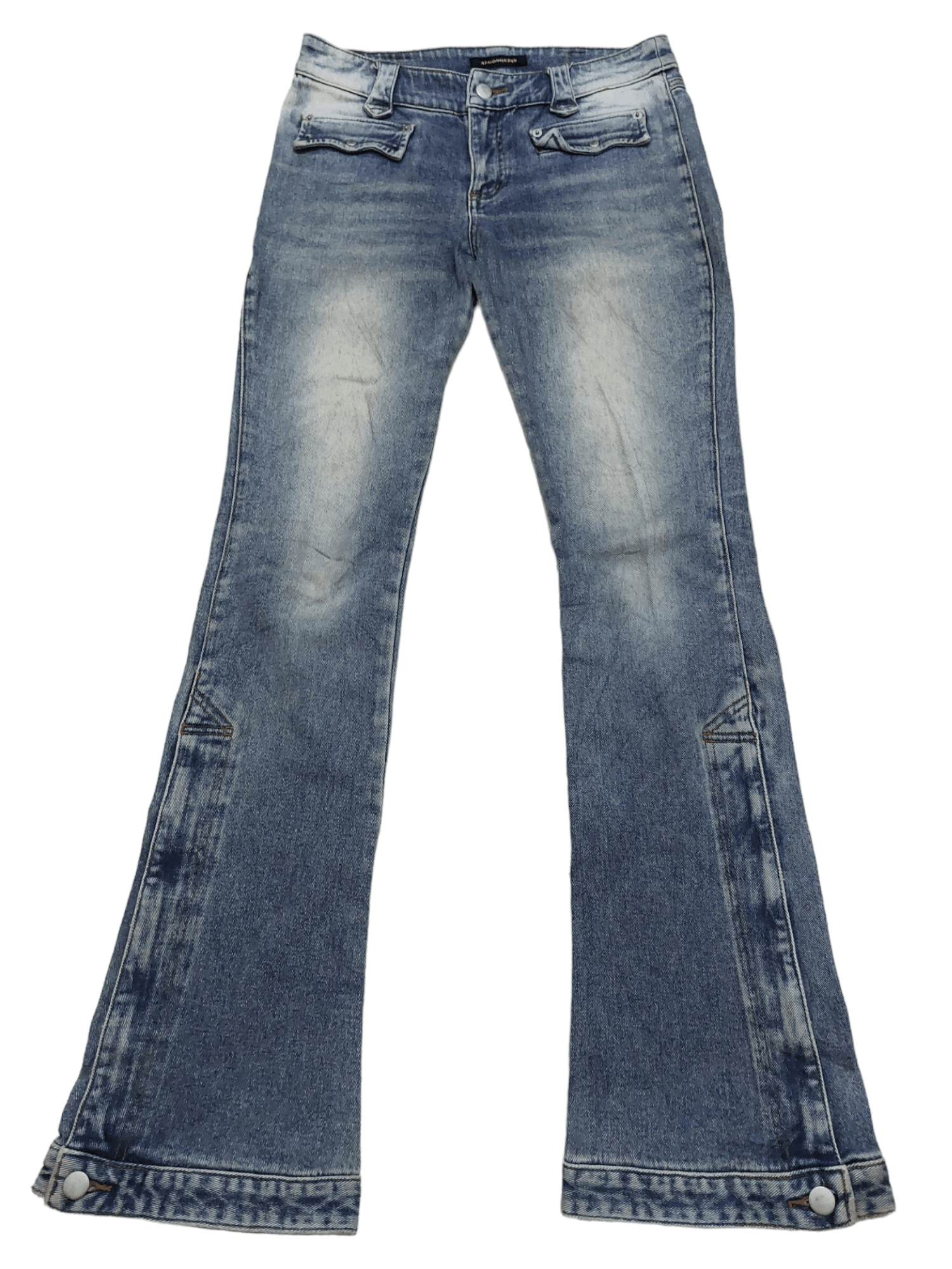 Designer × Japanese Brand Algonquins Wide Leg Zipper Low Rise Unisex PantsDenim Size US 30 / EU 46 - 3 Thumbnail