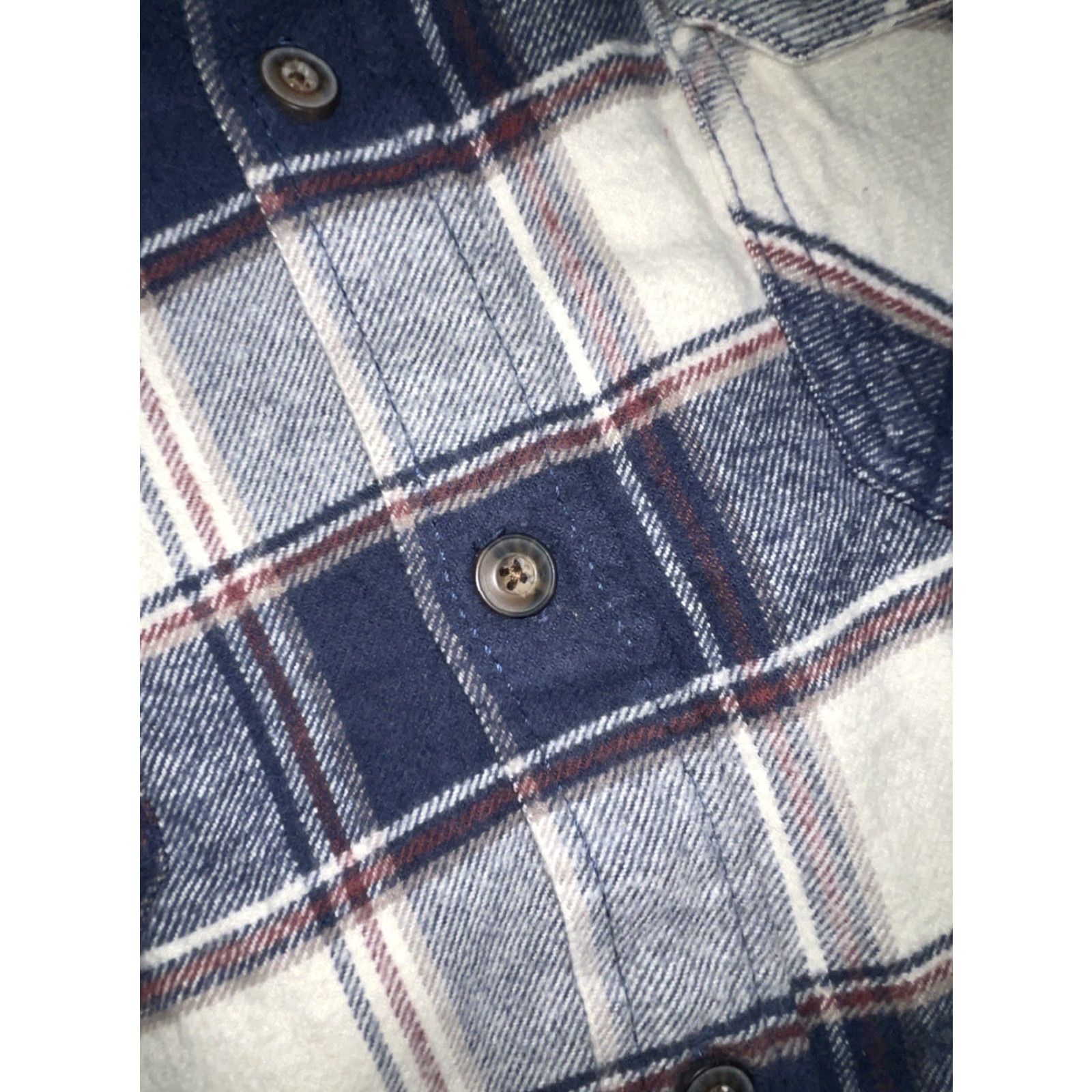 Vintage VINTAGE JACHS Button-Up Shirt Jacket Mens XL Blue Plaid Flannel Long Sleeve Outdoor Size US XL / EU 56 / 4 - 3 Thumbnail