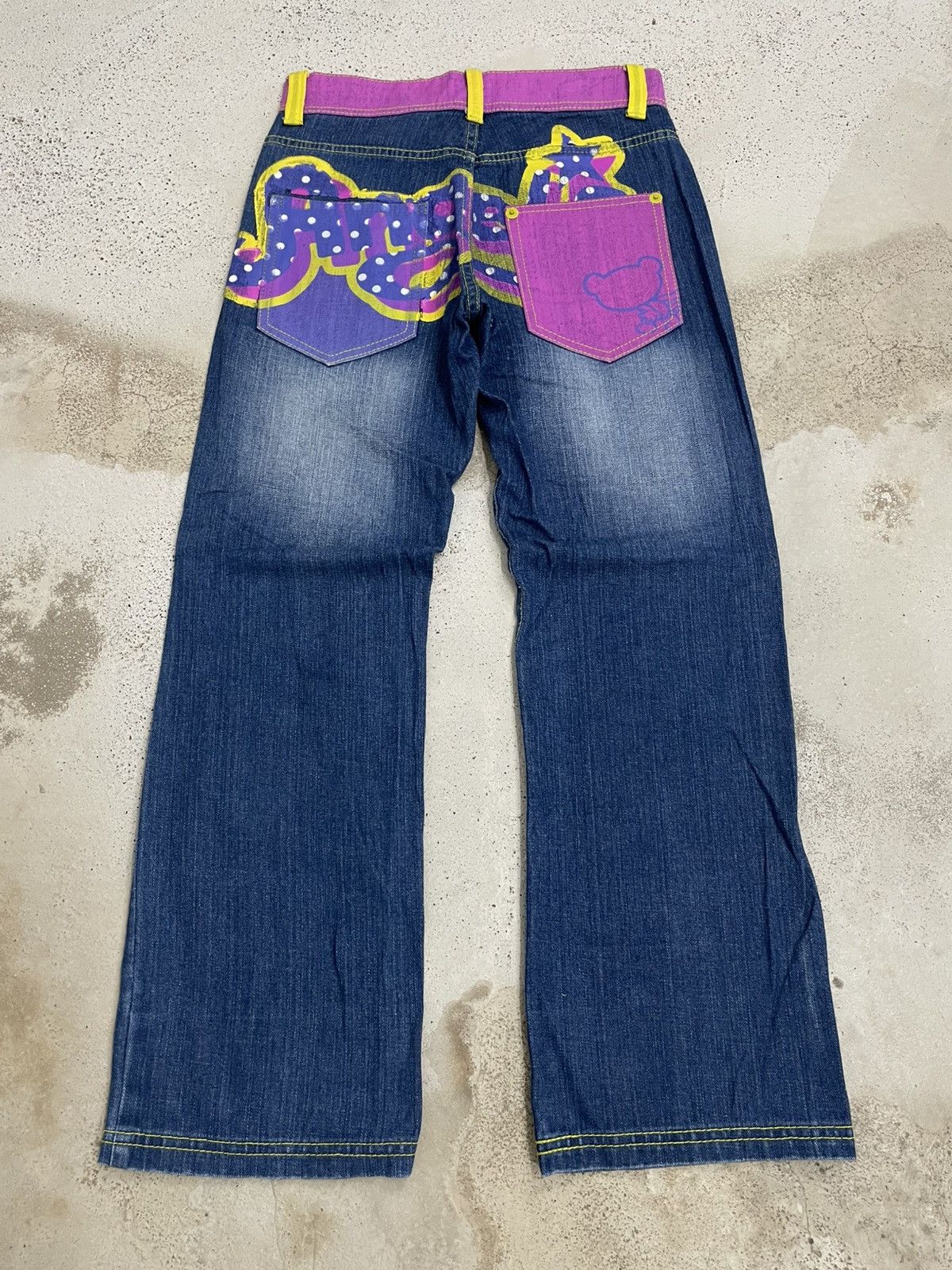 Hysteric Glamour Blue Angel Graffiti Painting Y2K Clone Devgru Style Surf Size US 27 - 3 Thumbnail