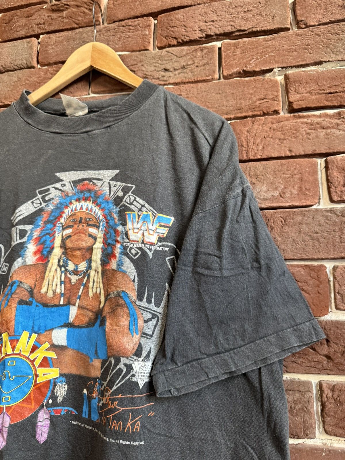 Vintage 92’ WWF Tatanka Vintage 90s Rare Wrestling Rap Tee White L Size US L / EU 52-54 / 3 - 4 Thumbnail