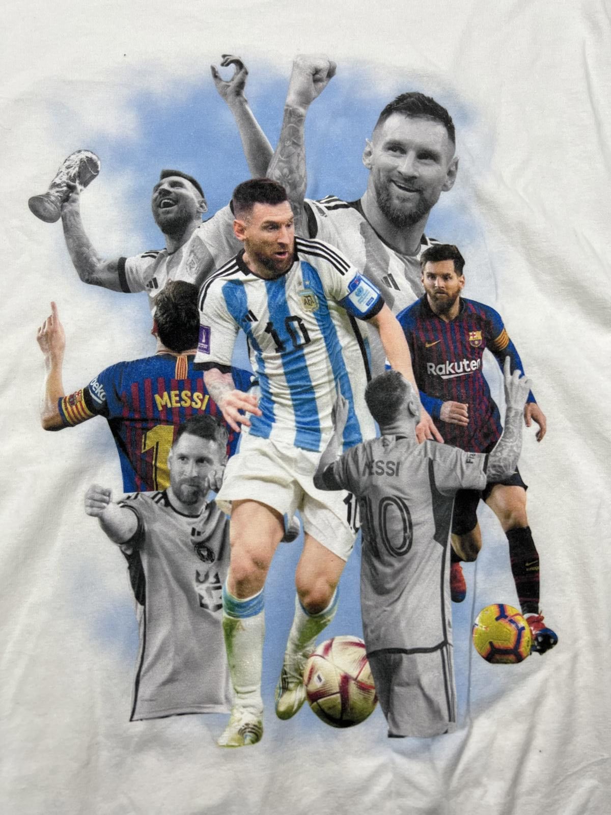 American Apparel Custom Messi Soccer graphic t shirt Size US L / EU 52-54 / 3 - 2 Thumbnail