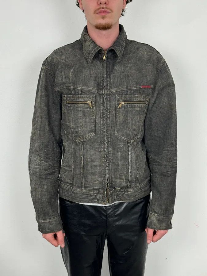 Dolce & Gabbana AW2003 Dolce & Gabbana Grey Raw Denim Jacket Size US L / EU 52-54 / 3 - 2 Thumbnail