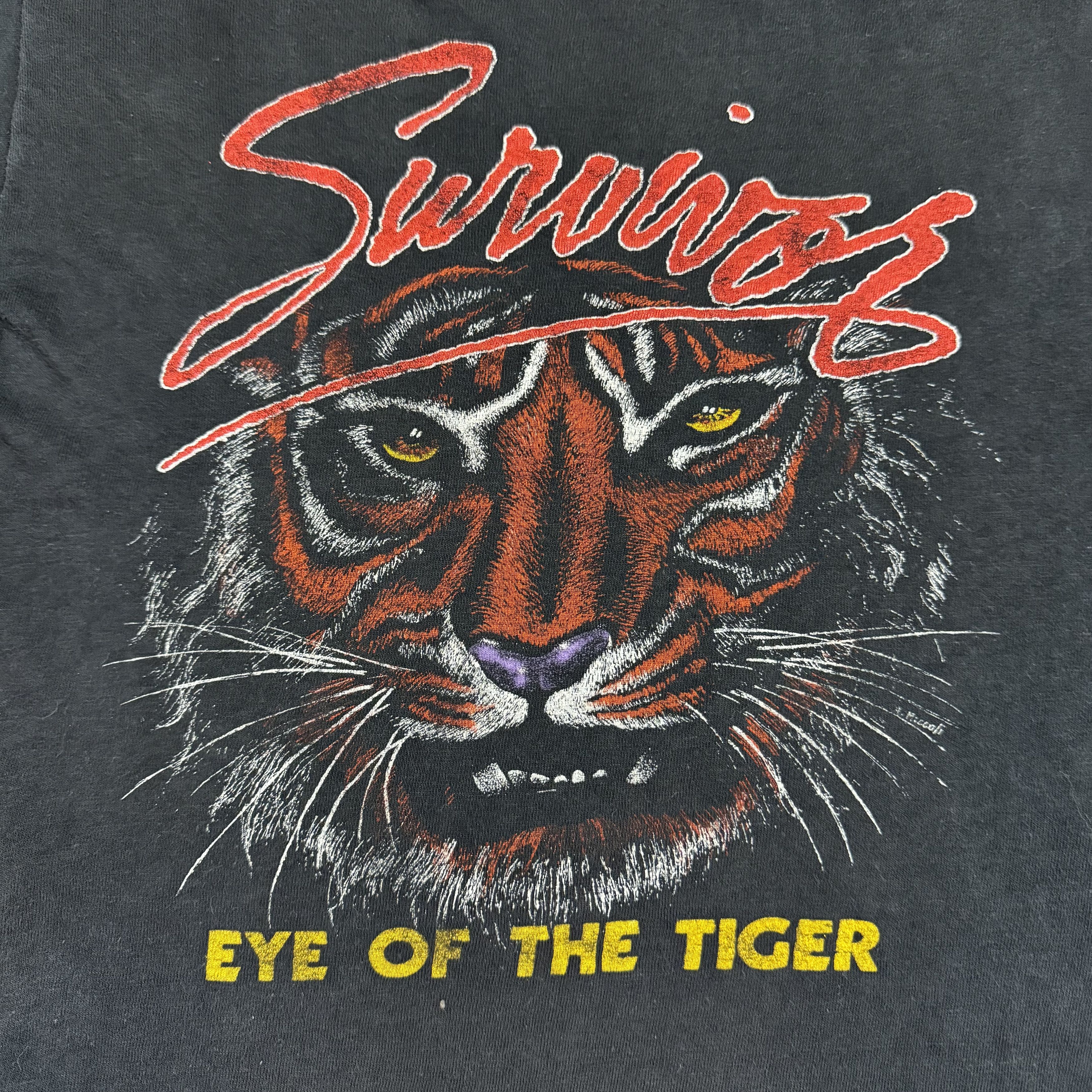 Band Tees × Vintage Rare 1982 SURVIVOR EYE OF THE TIGER Tour Band Tee Size US S / EU 44-46 / 1 - 2 Thumbnail
