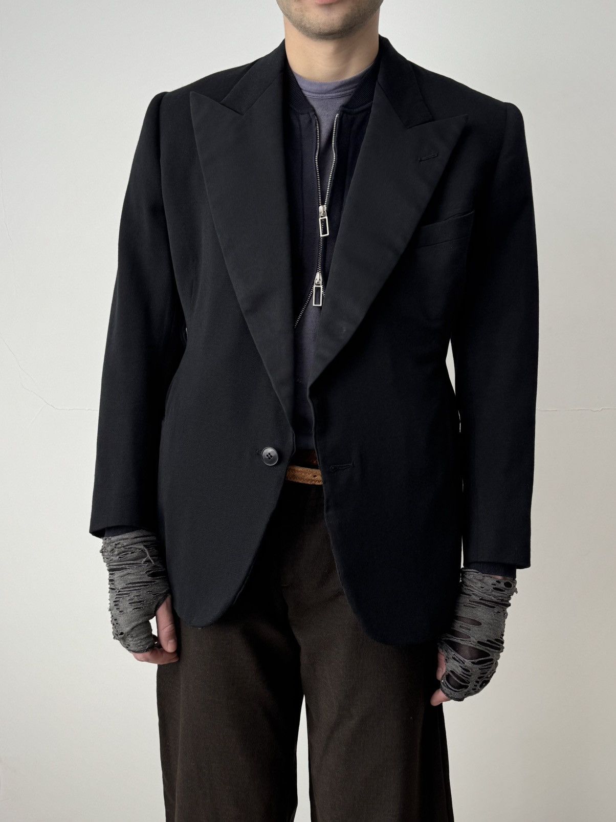 Vintage Vintage 1954 Dated England Tuxedo Black Blazer Jacket Size US M / EU 48-50 / 2 - 2 Thumbnail