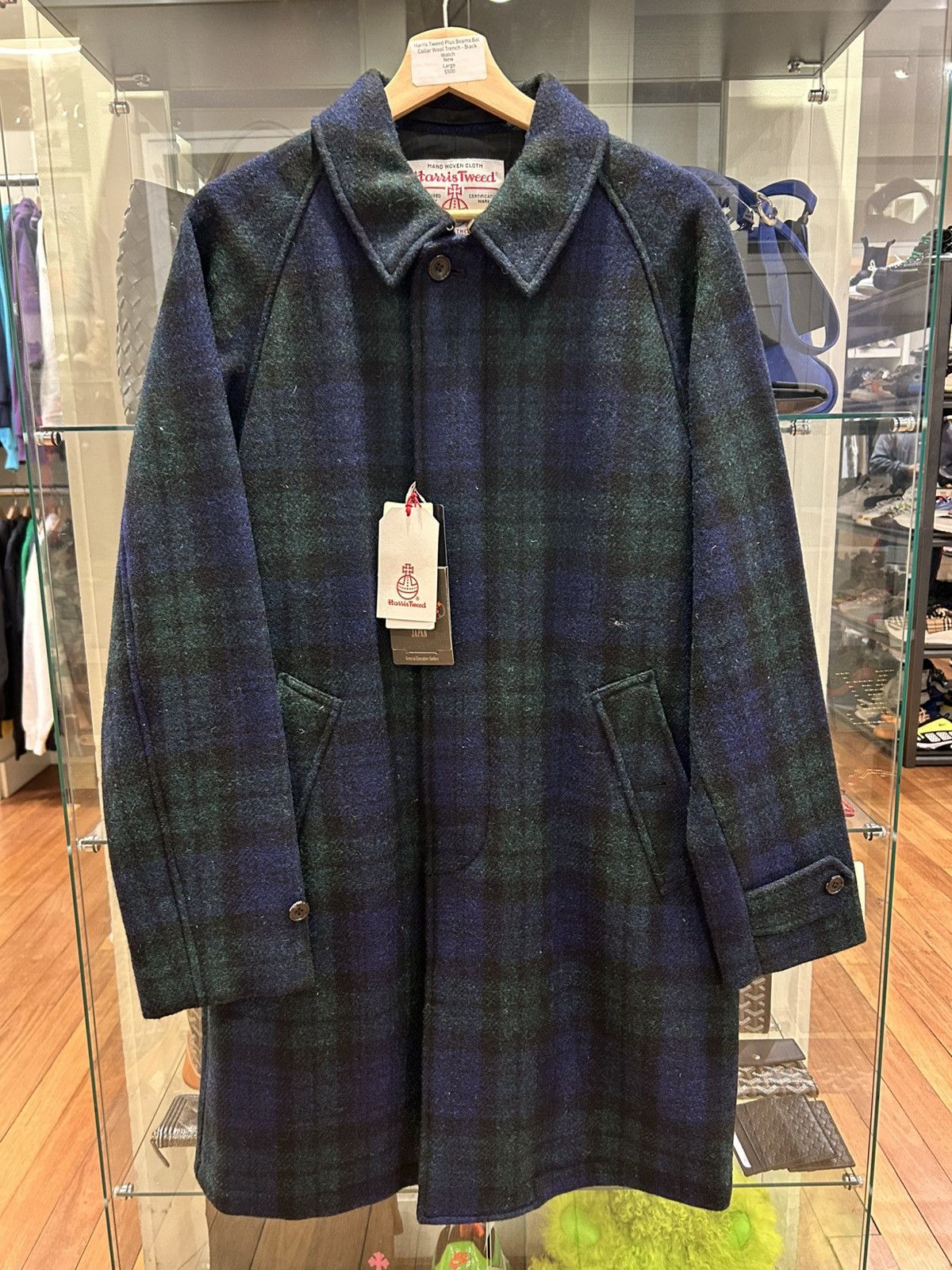 Beams Plus × Harris Tweed Harris Tweed Plus Beams Bal Collar Wool Trench Coat Size US L / EU 52-54 / 3 - 1 Thumbnail