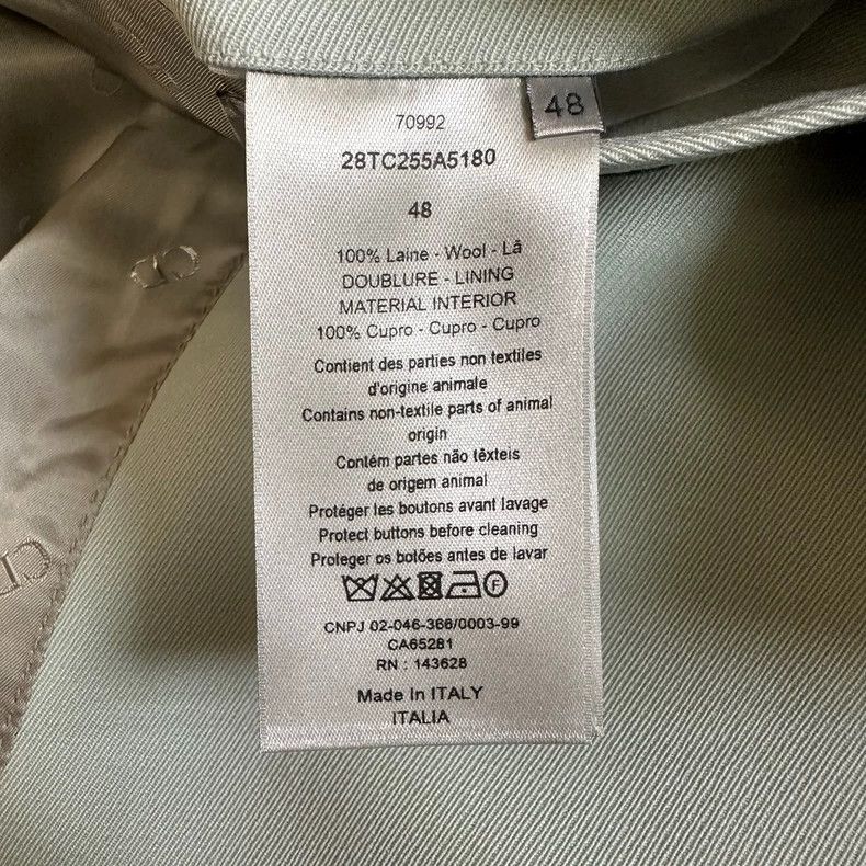 Dior Dior 22ss haze blue collar oblique buckle wool suit jacket Size US M / EU 48-50 / 2 - 5 Thumbnail