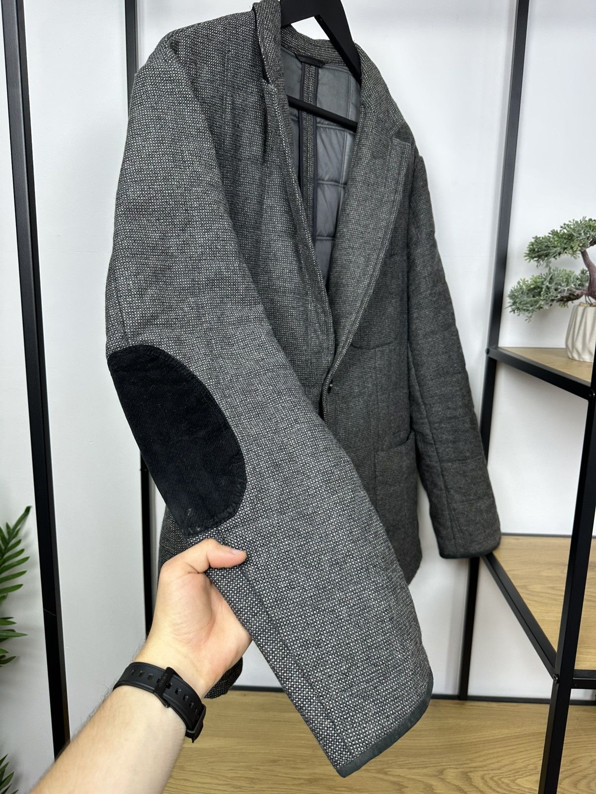 Hugo Boss Hugo Boss Wool Jacket Men’s Blazer Quilted Grey 54 Size Size US L / EU 52-54 / 3 - 5 Thumbnail