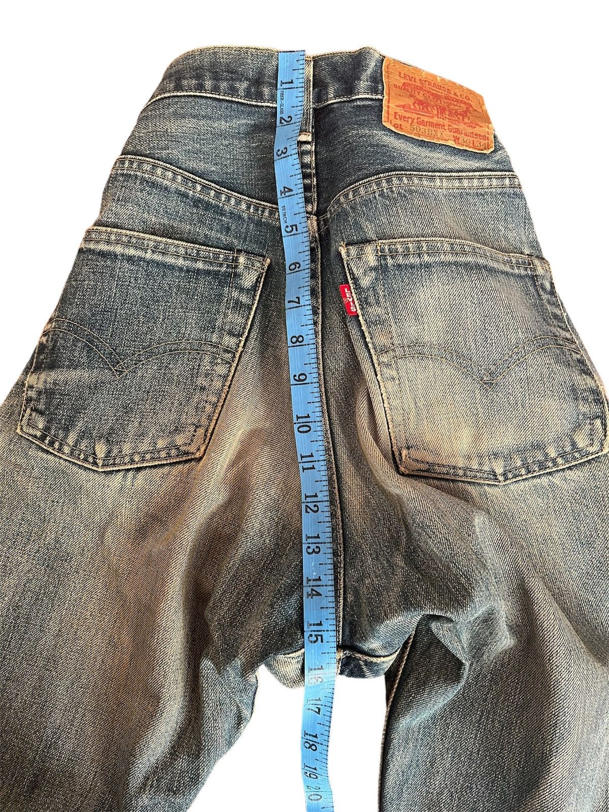 Levi's 🔥Rare🔥 Levi’s 503BXX Big E Redline W30 L34 Denim Distressed Size US 30 / EU 46 - 25 Thumbnail