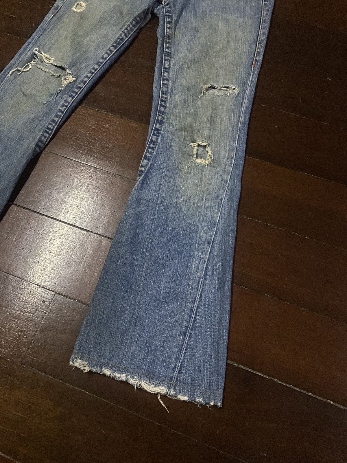 True Religion × Vintage Vintage True Religion Flare Bootcut distressed low rise Size 31" - 5 Thumbnail