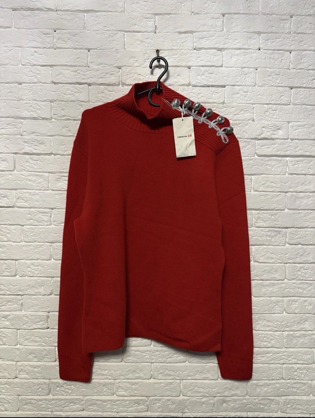 H&M Rare Rabanne x H&M Brand New Wool Knit Sweater Turtleneck Size US L / EU 52-54 / 3 - 1 Thumbnail