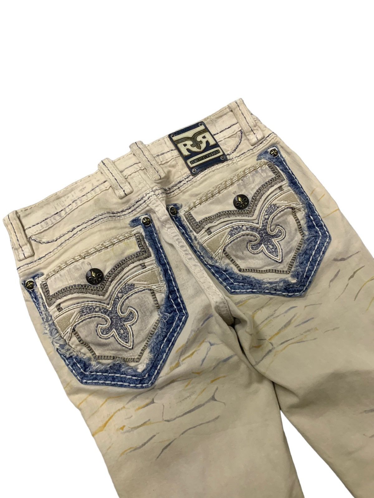 Japanese Brand × Rock Revival Vintage Rock Revival Heavy Stitch Dagger Craft Tapered Jeans Size US 30 / EU 46 - 9 Thumbnail