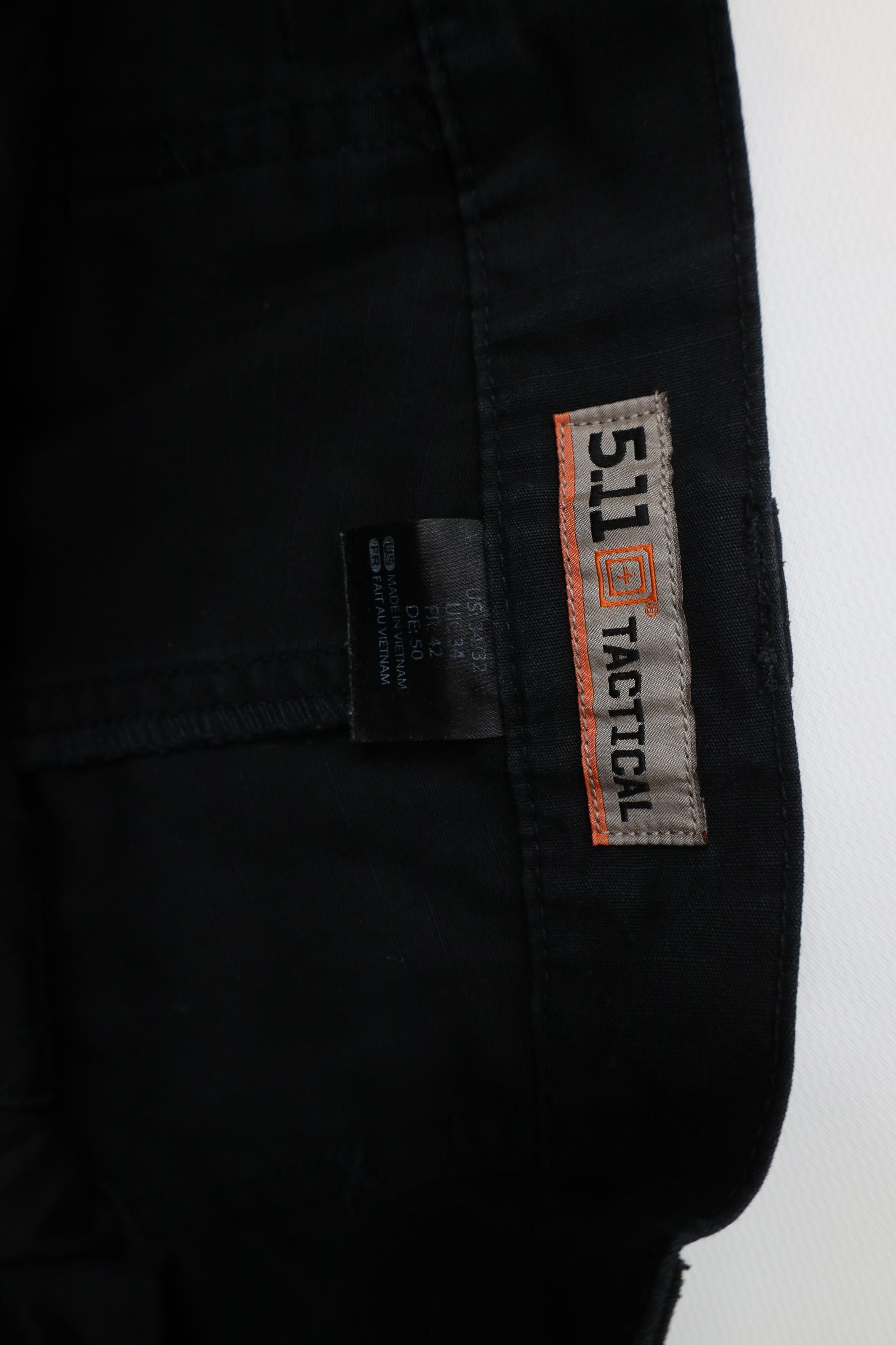 Vintage 5.11 Tactical Series Taclite Pro Ripstop Cargo Pants Black Size US 34 / EU 50 - 7 Thumbnail