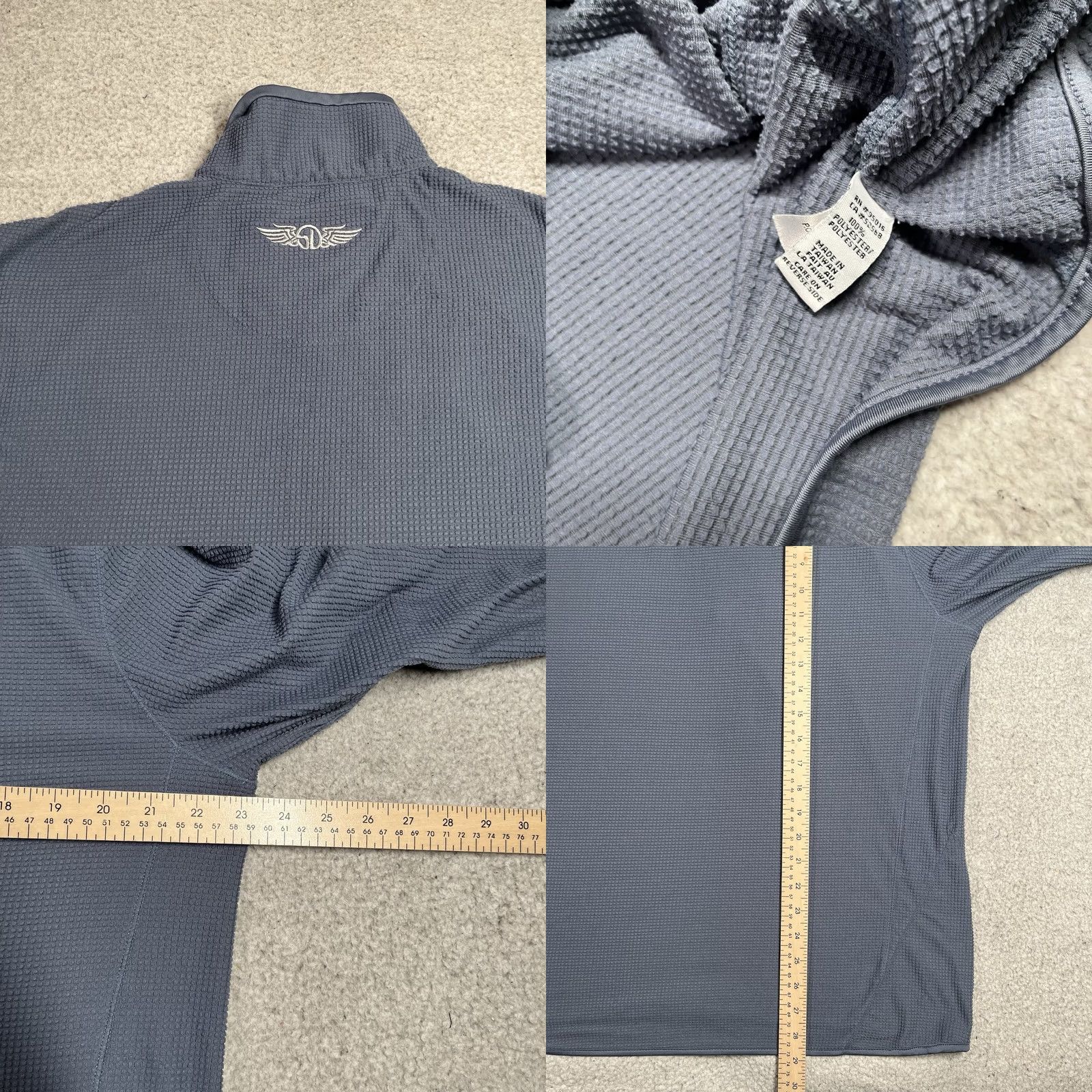 Vintage Straight Down 1/4 Zip Pullover Men L Performance Golf Firestone Club Waffle Knit Shirt Size US L / EU 52-54 / 3 - 8 Thumbnail