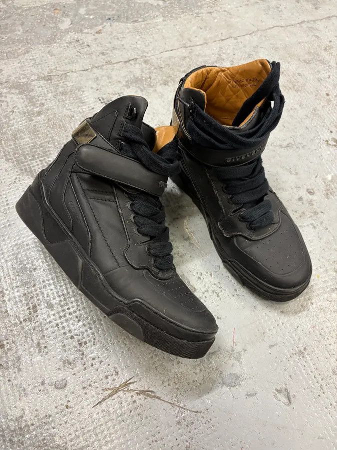 Givenchy AW2014 Givenchy Black High Leather Tyson Sneakers Size US 7 / EU 40 - 5 Thumbnail