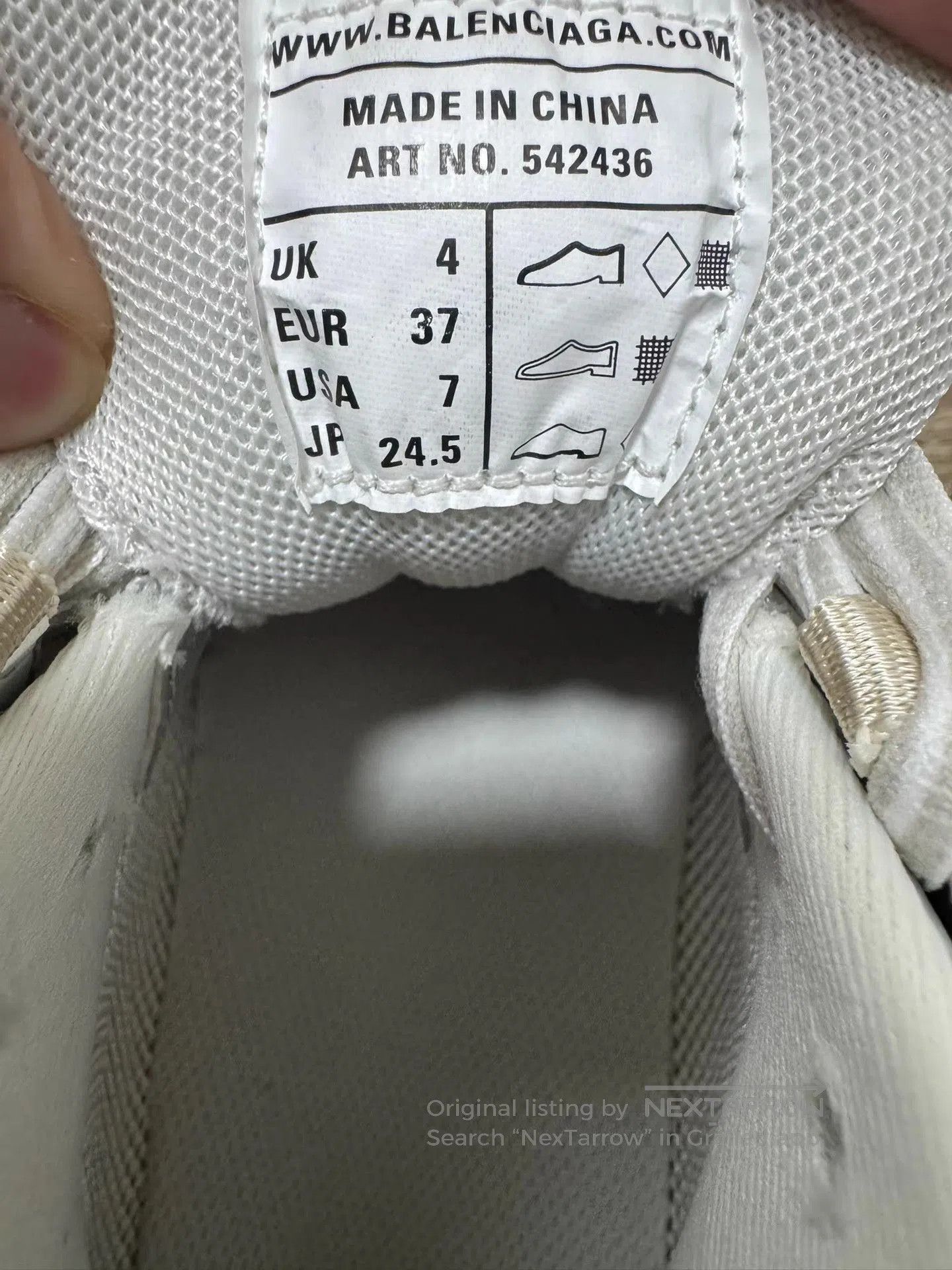 Balenciaga White Hitop Sneakers Size 7. Size US 7 / EU 40 - 5 Thumbnail