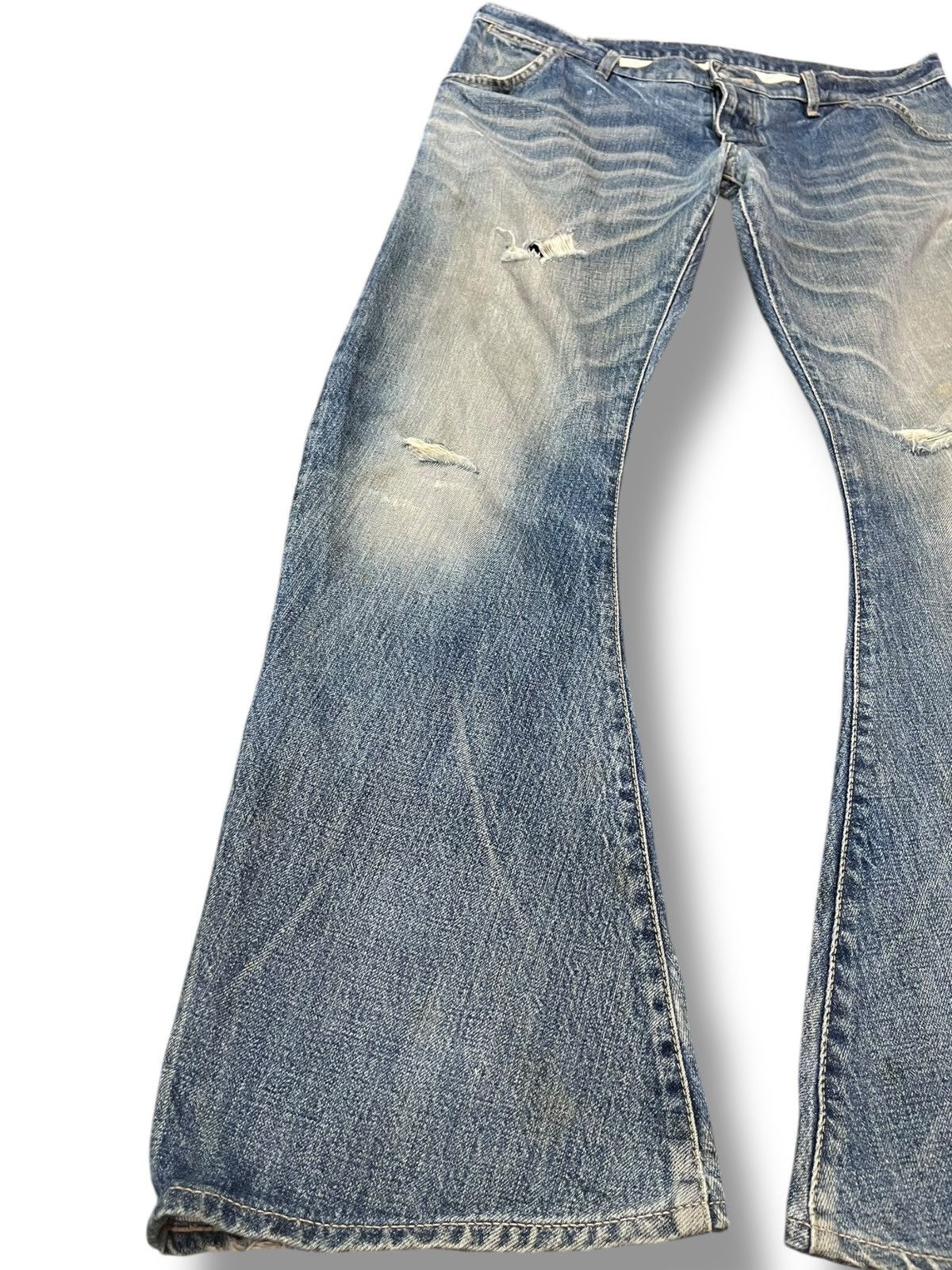 Kazuyuki Kumagai Attachment Vintage Attachment By Kazuyuki Kumagai Curve Leg Flare Denim Size US 36 / EU 52 - 3 Thumbnail