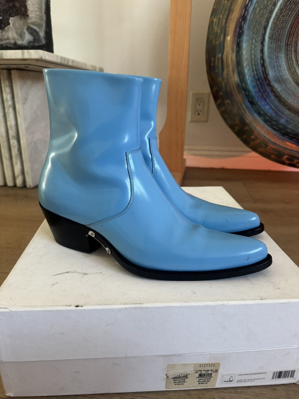 Calvin Klein 205W39NYC Blue Tex Spazolatto boots Size US 10 / EU 43 - 1 Thumbnail