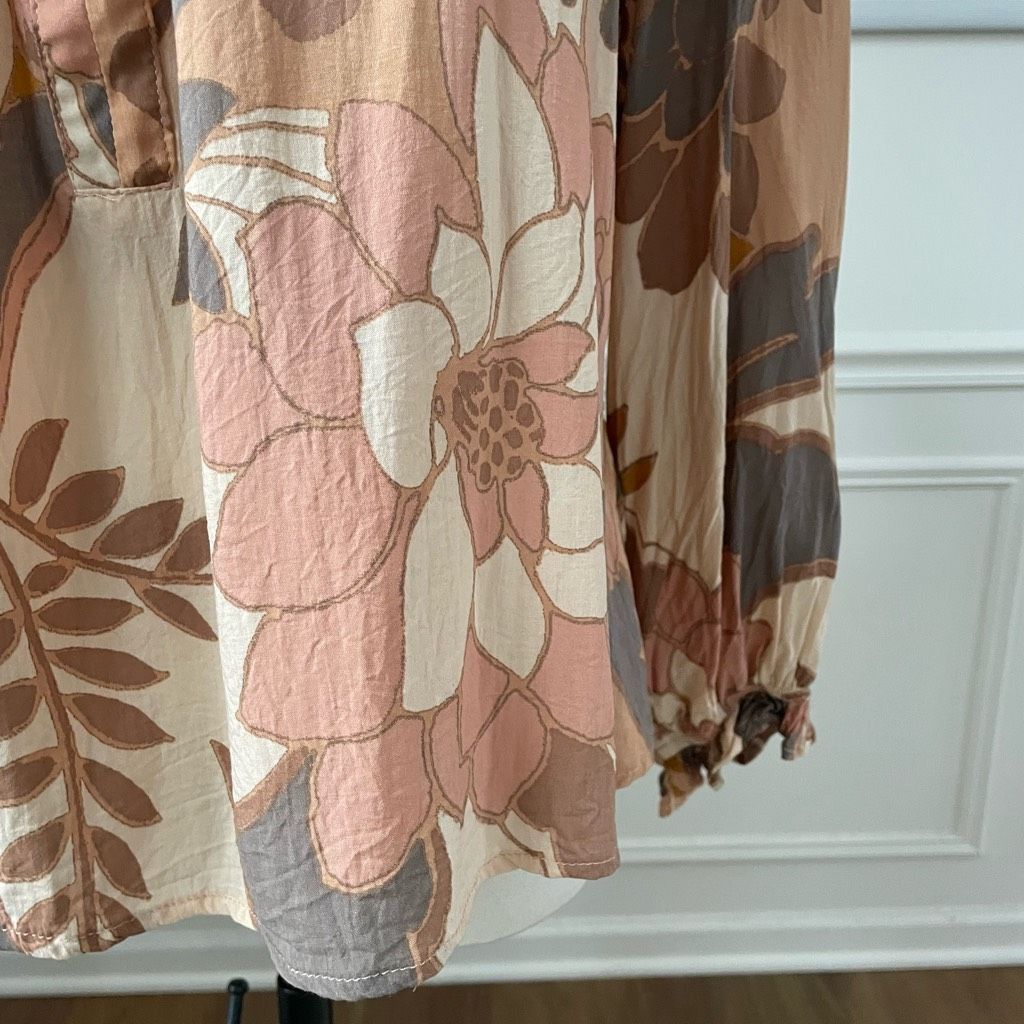 Other Vici Tomar Floral Peasant Top Terracotta Mocha Ivory S Size S / US 4 / IT 40 - 4 Thumbnail