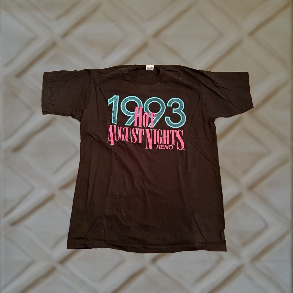 Vintage VINTAGE 1993 Hot August Nights Reno Men's T-Shirt Black L Car Show Single Stitch Mens Size US L / EU 52-54 / 3 - 1 Thumbnail