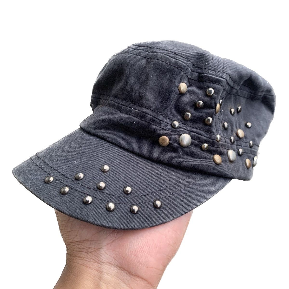 If Six Was Nine × Japanese Brand Cadet Hat Studded Y2K Style Size ONE SIZE - 1 Thumbnail