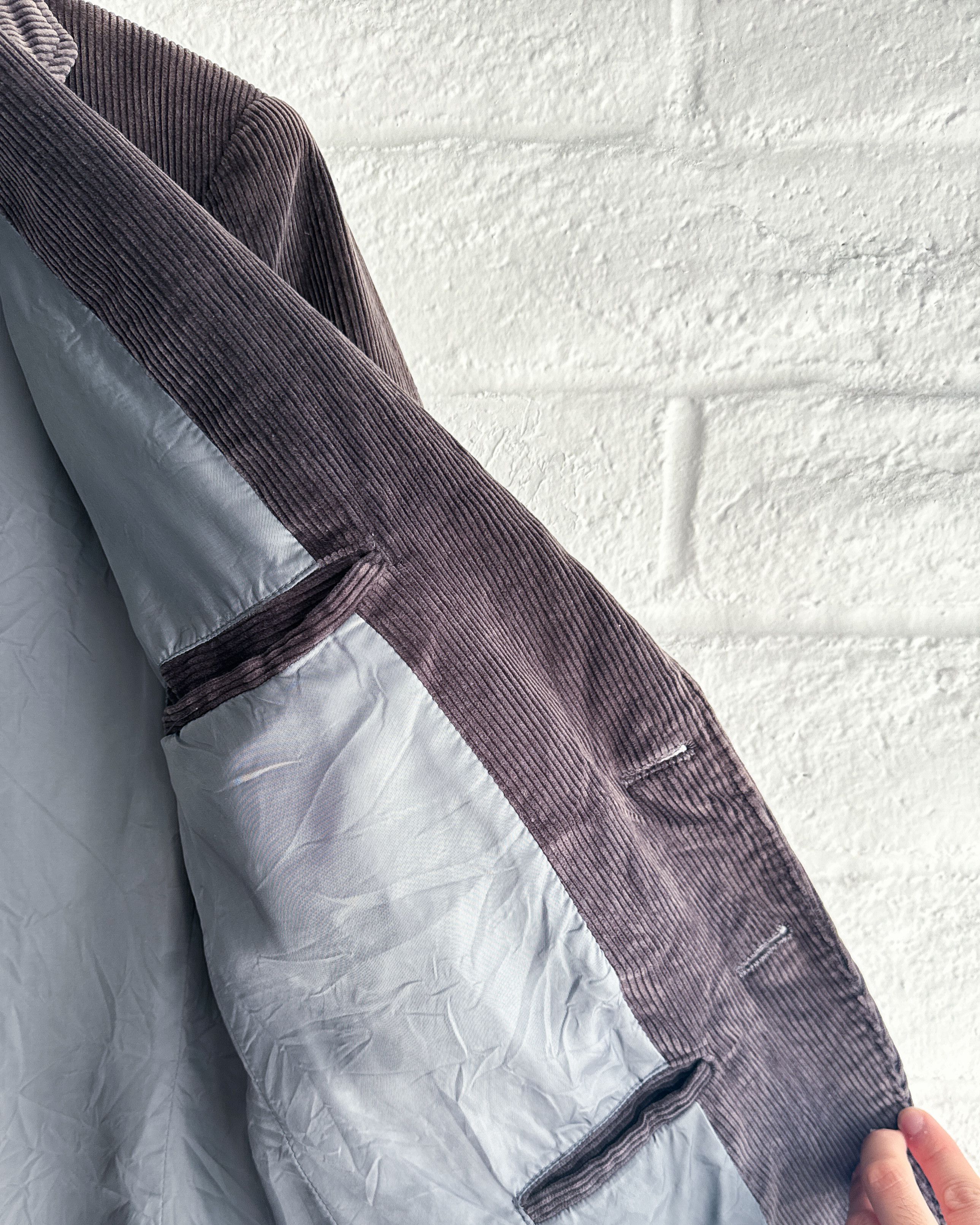 Vintage Vintage 1980s Cambridge Classics Gray Corduroy Blazer 42S Size 42S - 7 Thumbnail